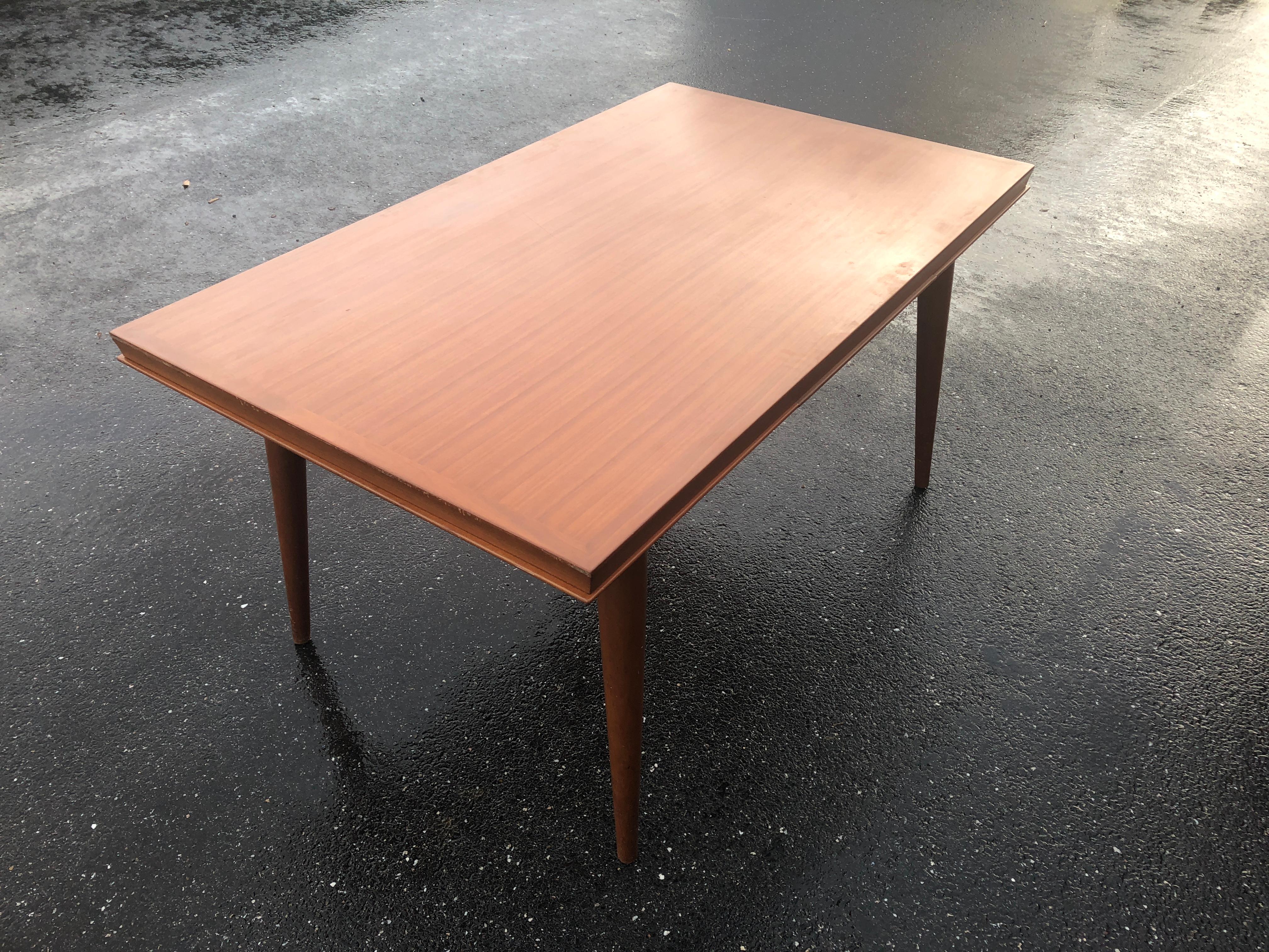 20th Century Dining Table by Gaston Poisson with leaves For Sale
