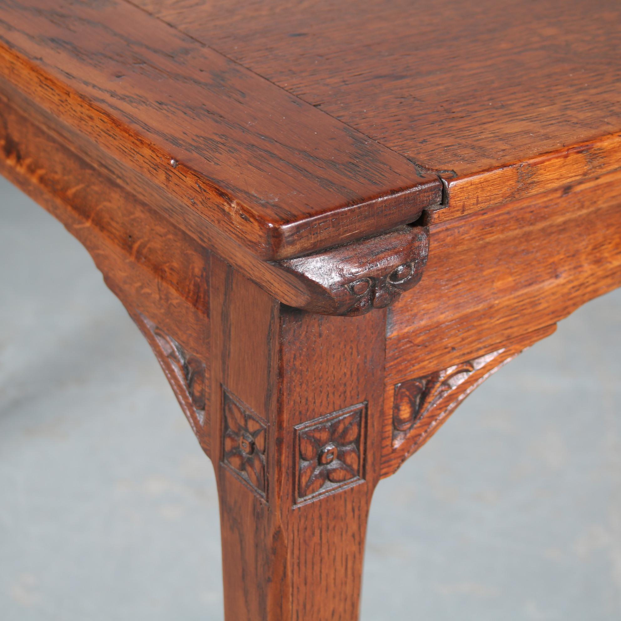 Early 20th Century Dining Table by Gerrit Willem Dijsselhof for E.J. Van Wisselingh, the Netherland For Sale