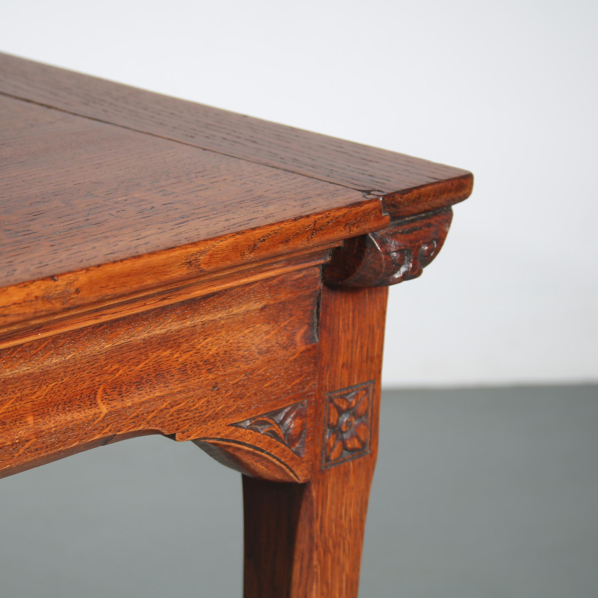 Wood Dining Table by Gerrit Willem Dijsselhof for E.J. Van Wisselingh, the Netherland For Sale