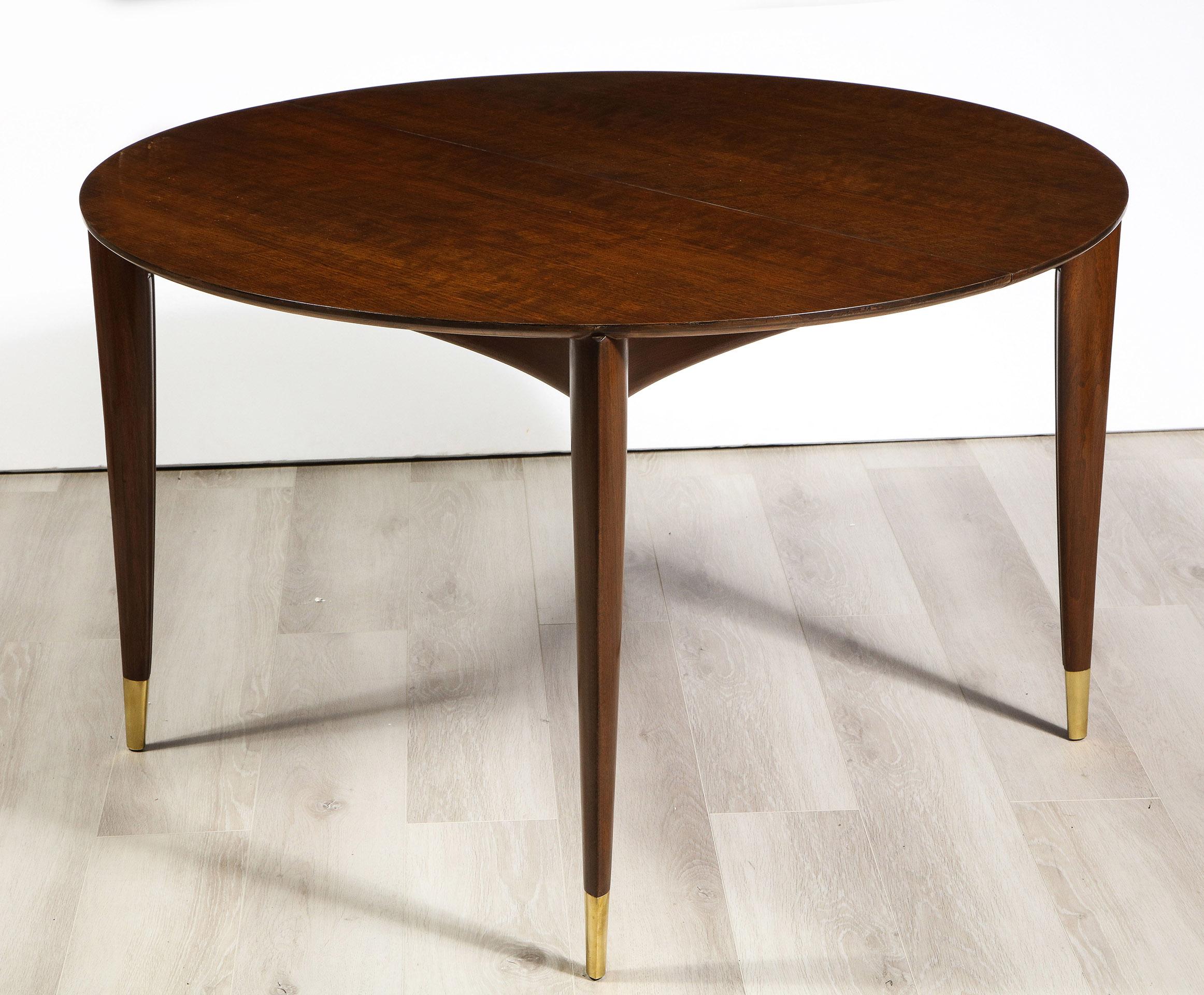Brass Dining Table by Gio Ponti for M. Singer & Sons