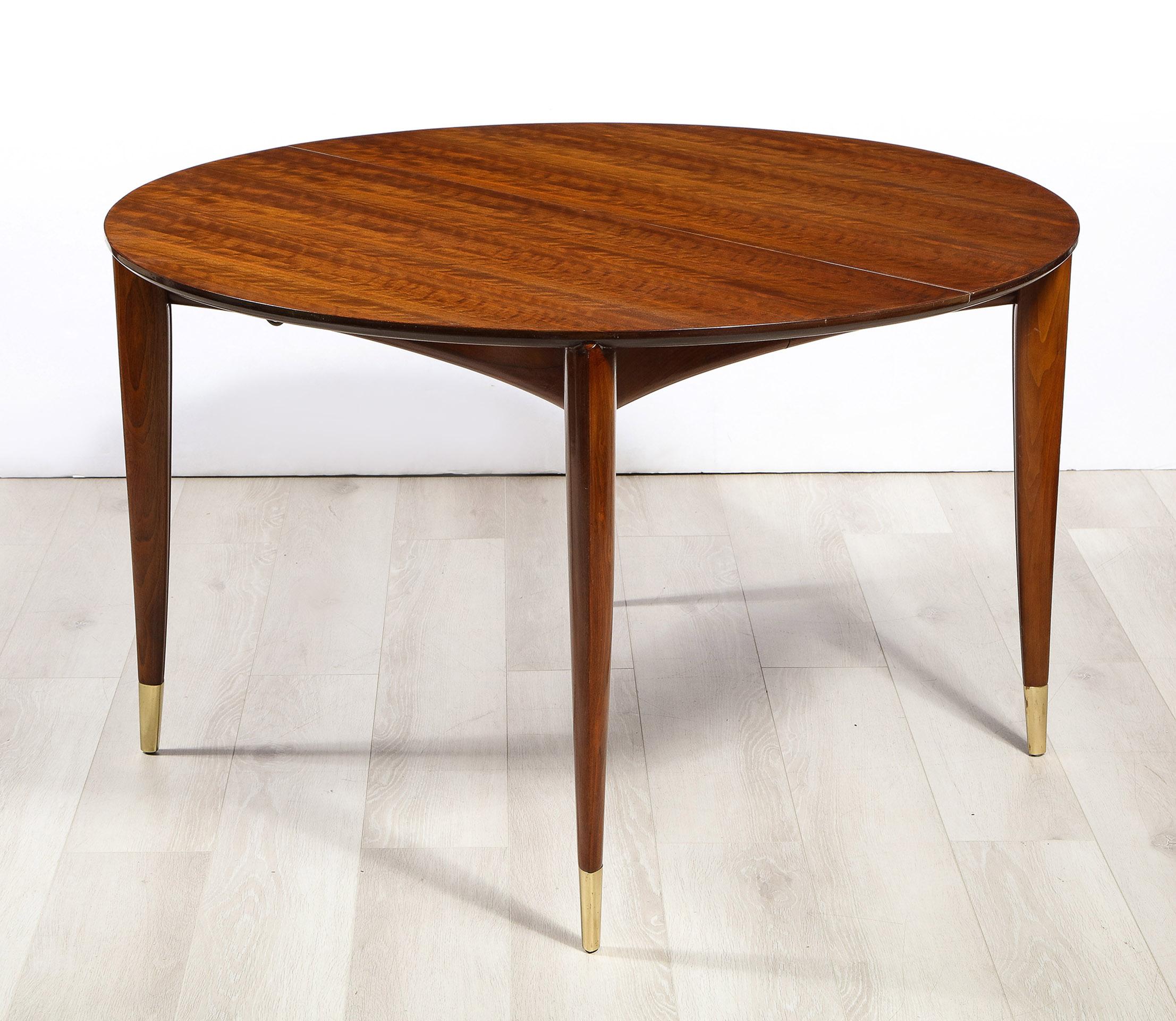 Brass Dining Table by Gio Ponti for M. Singer & Sons