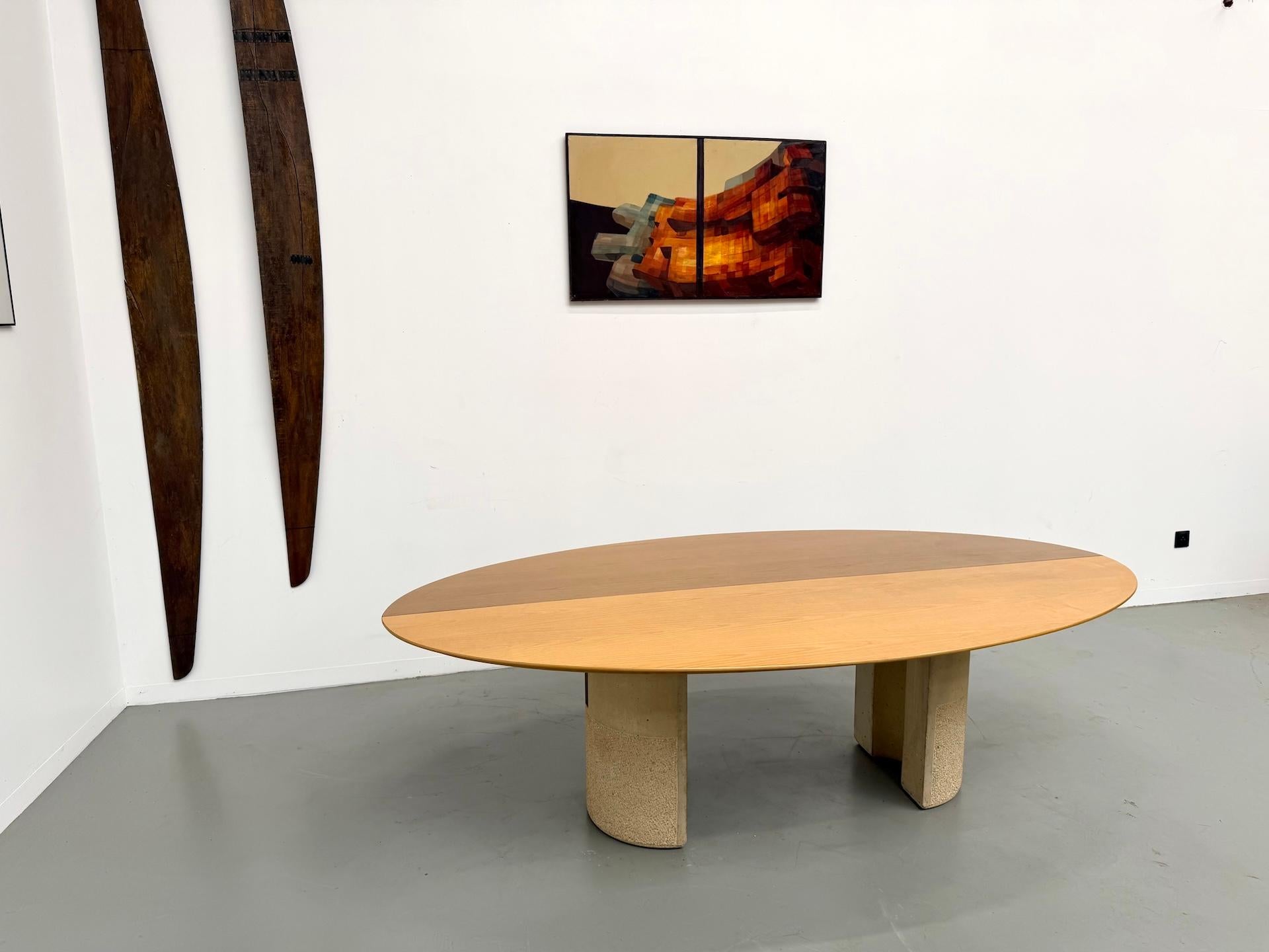 Mesa de comedor de Giovanni Offredi para Saporiti Italia, década de 1970. en venta 4