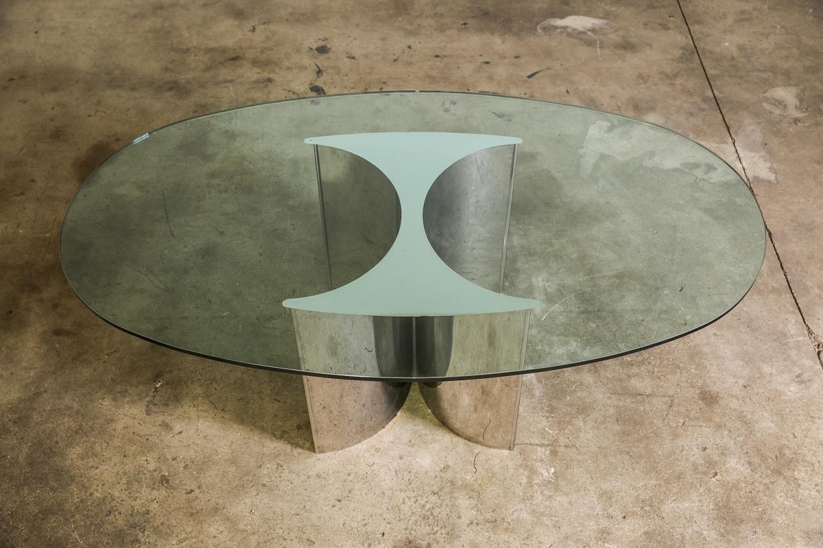 Dining Table by Giuseppe Raimondi for Cristal Art, 1971 2