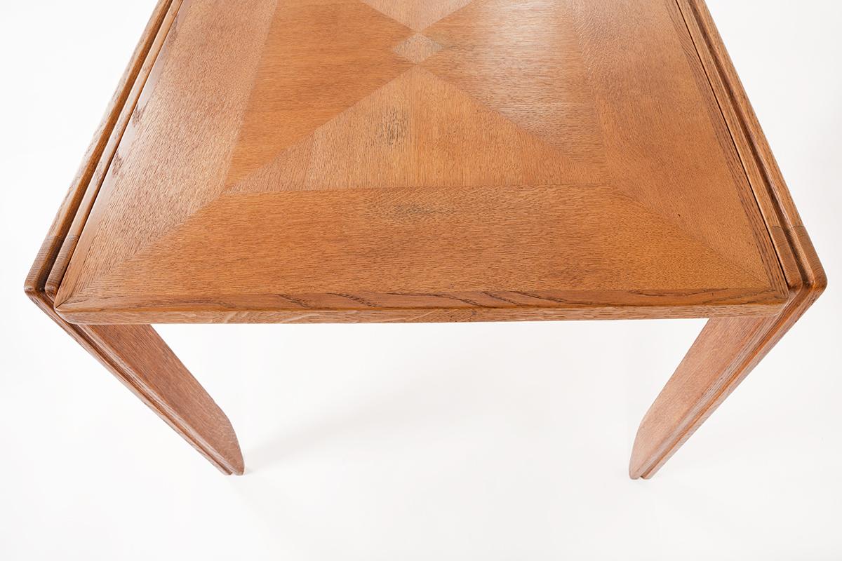 Dining Table by Guillerme & Chambron for Votre Maison in Oak, 1950 11