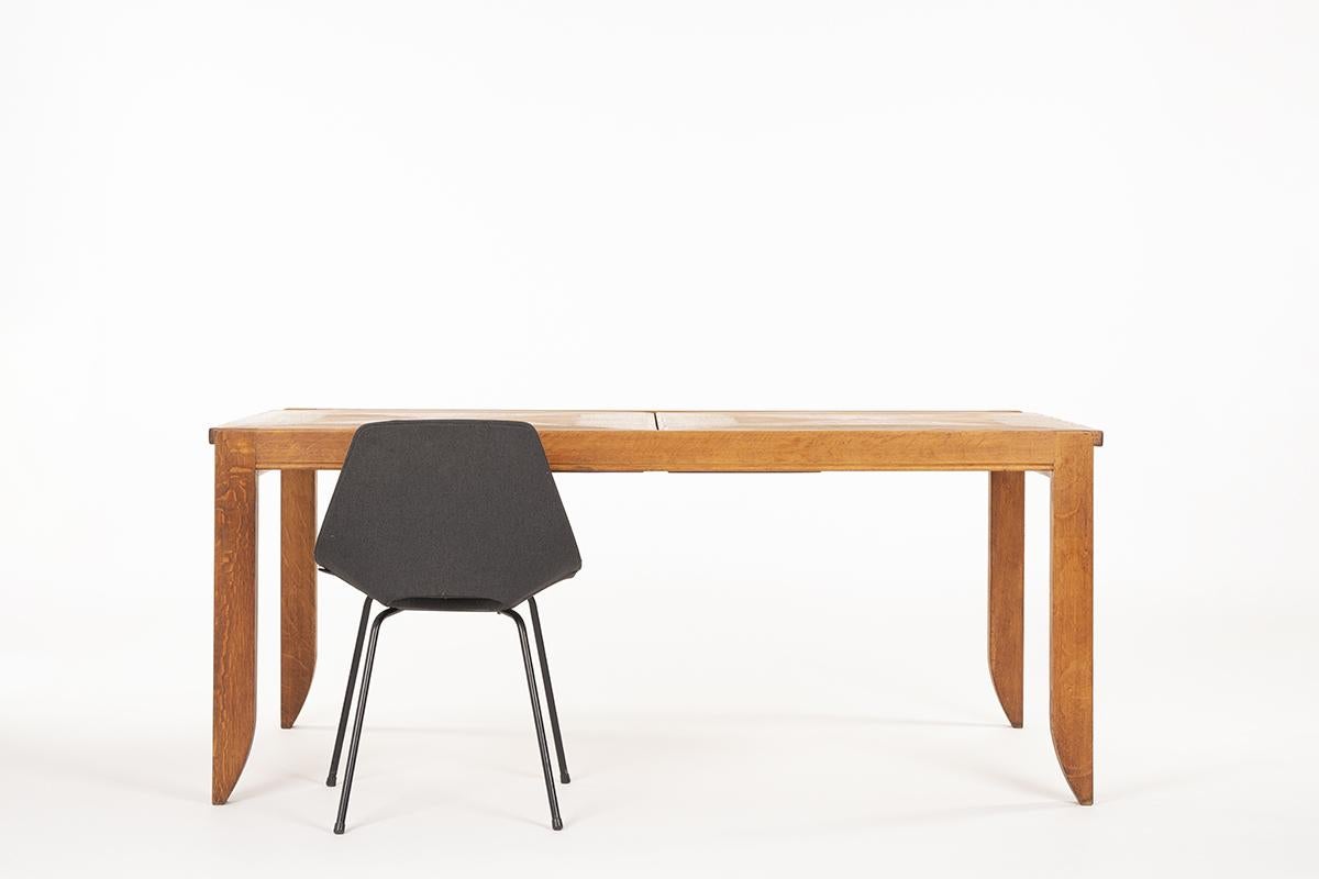 20th Century Dining Table by Guillerme & Chambron for Votre Maison in Oak, 1950