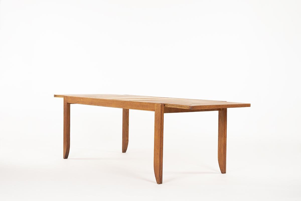 Dining Table by Guillerme & Chambron for Votre Maison in Oak, 1950 2