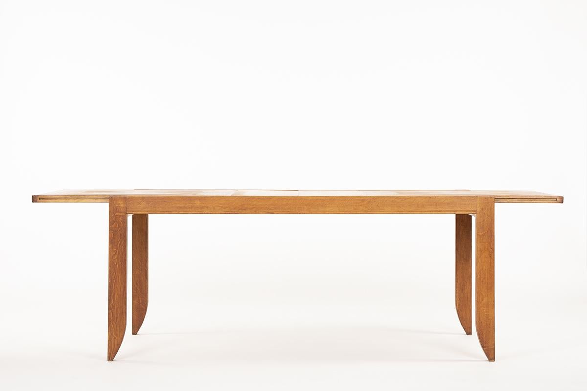 Dining Table by Guillerme & Chambron for Votre Maison in Oak, 1950 3