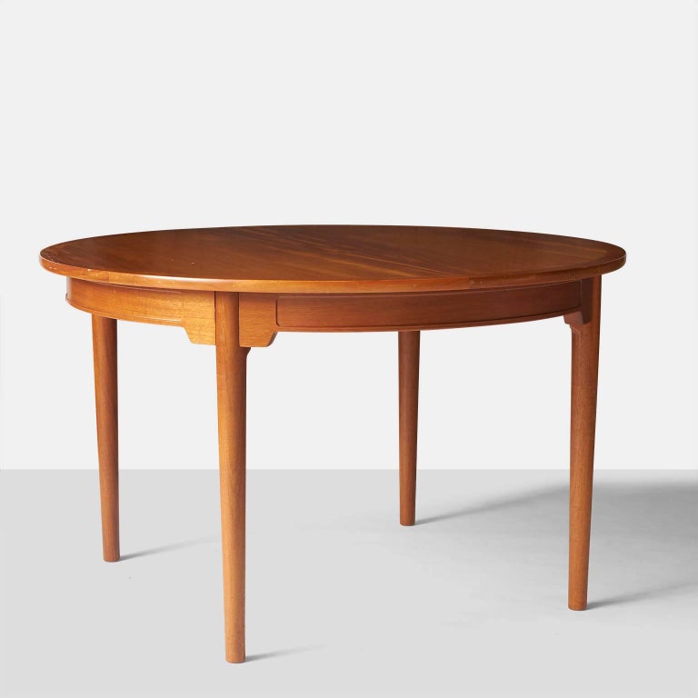 Dining table by Hans J Wegner
A “China” dining table, Model PP-76 by Hans Wegner in mahogany for Johannes Hansen Mobelfabrik. Originally designed in 1947, this example was made by PP Mobler in 1960. The joint-work as the legs flow into the apron