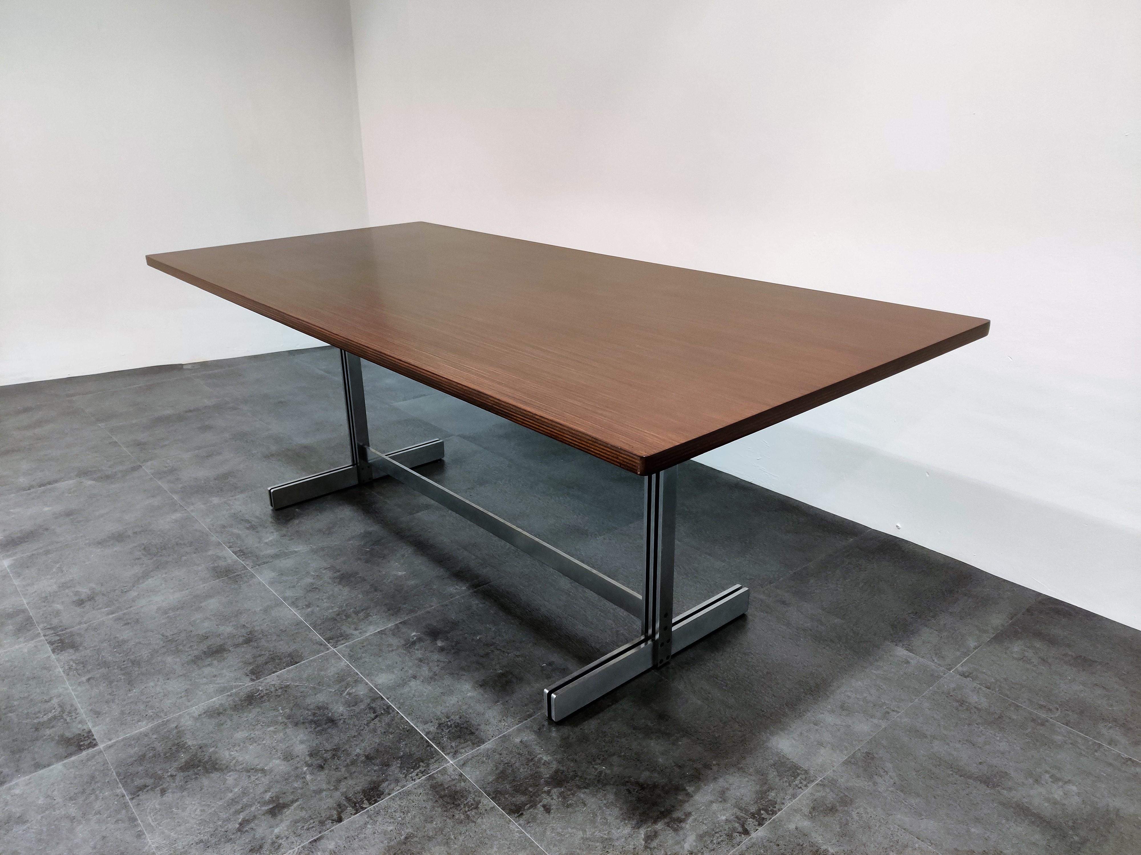 Belgian Dining Table by Jules Wabbes for Mobilier Universel, 1960s For Sale