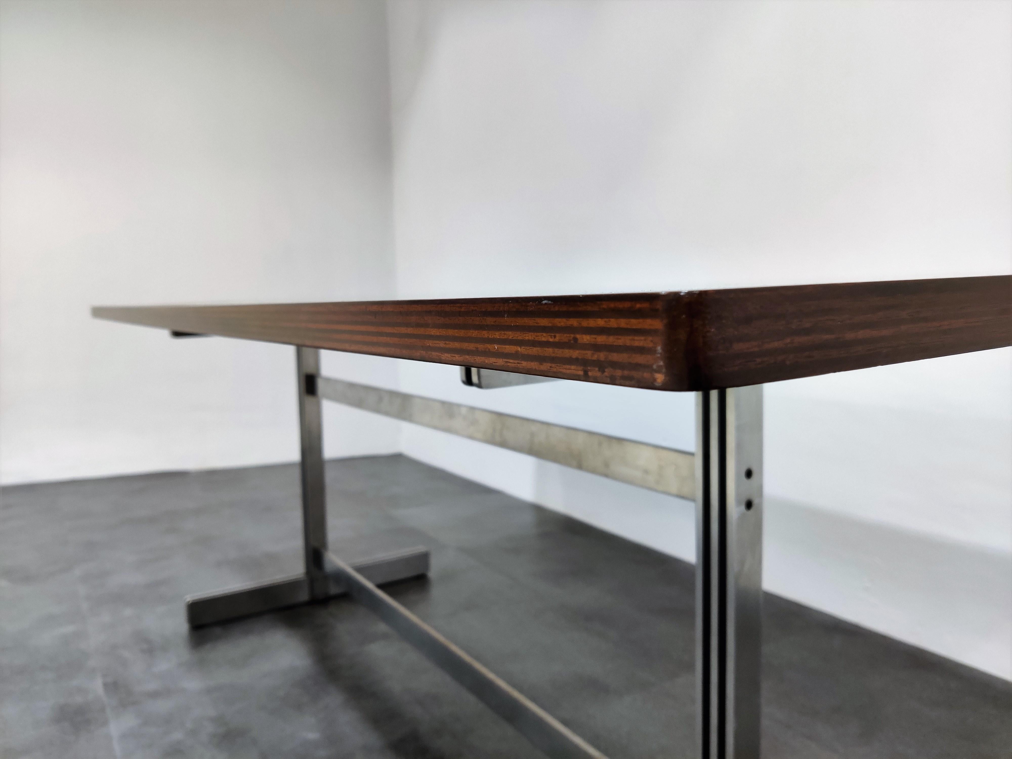 Mid-20th Century Dining Table by Jules Wabbes for Mobilier Universel, 1960s For Sale
