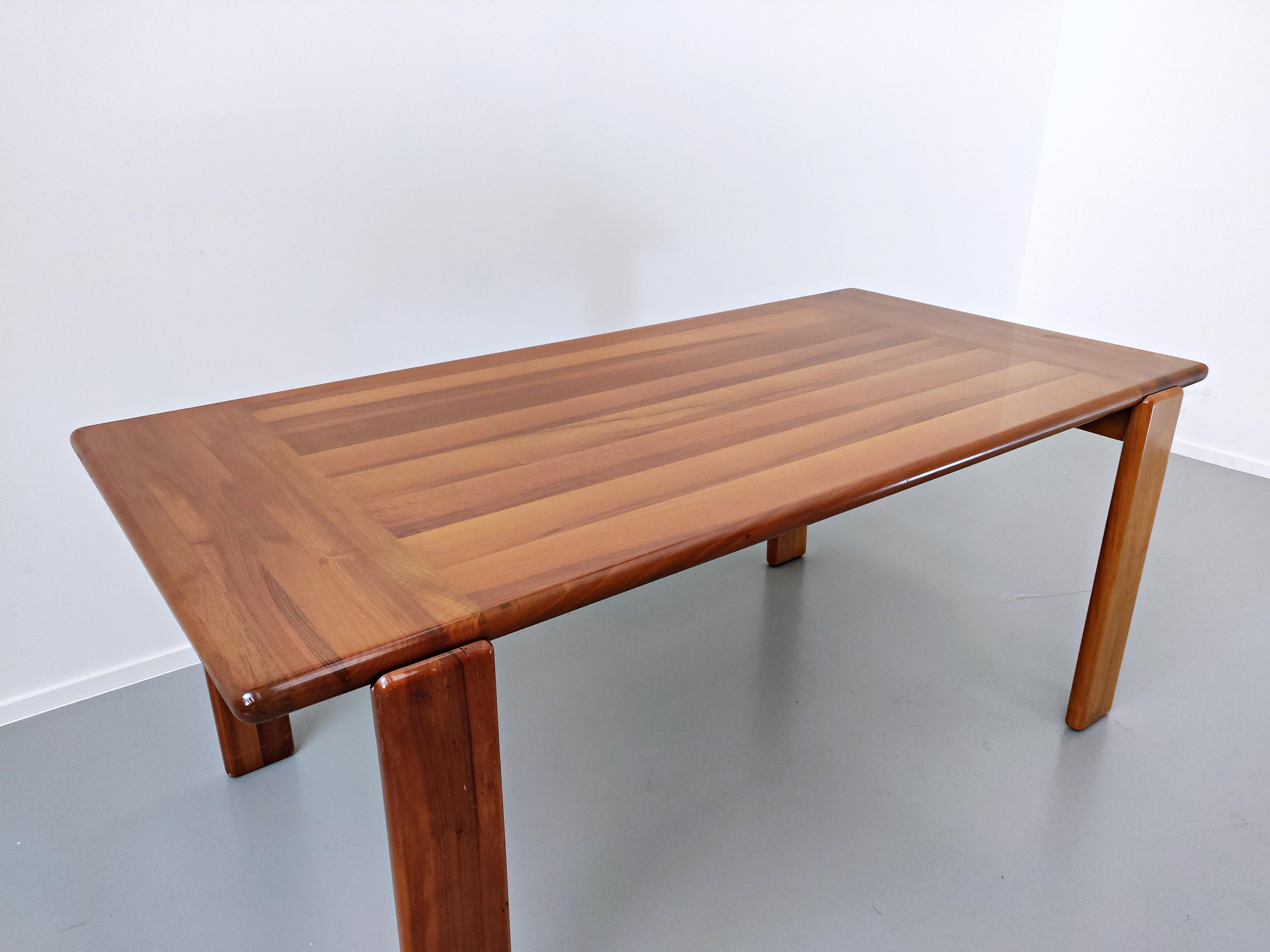 Wood Dining Table by Mario Marenco, Italy, 1980s