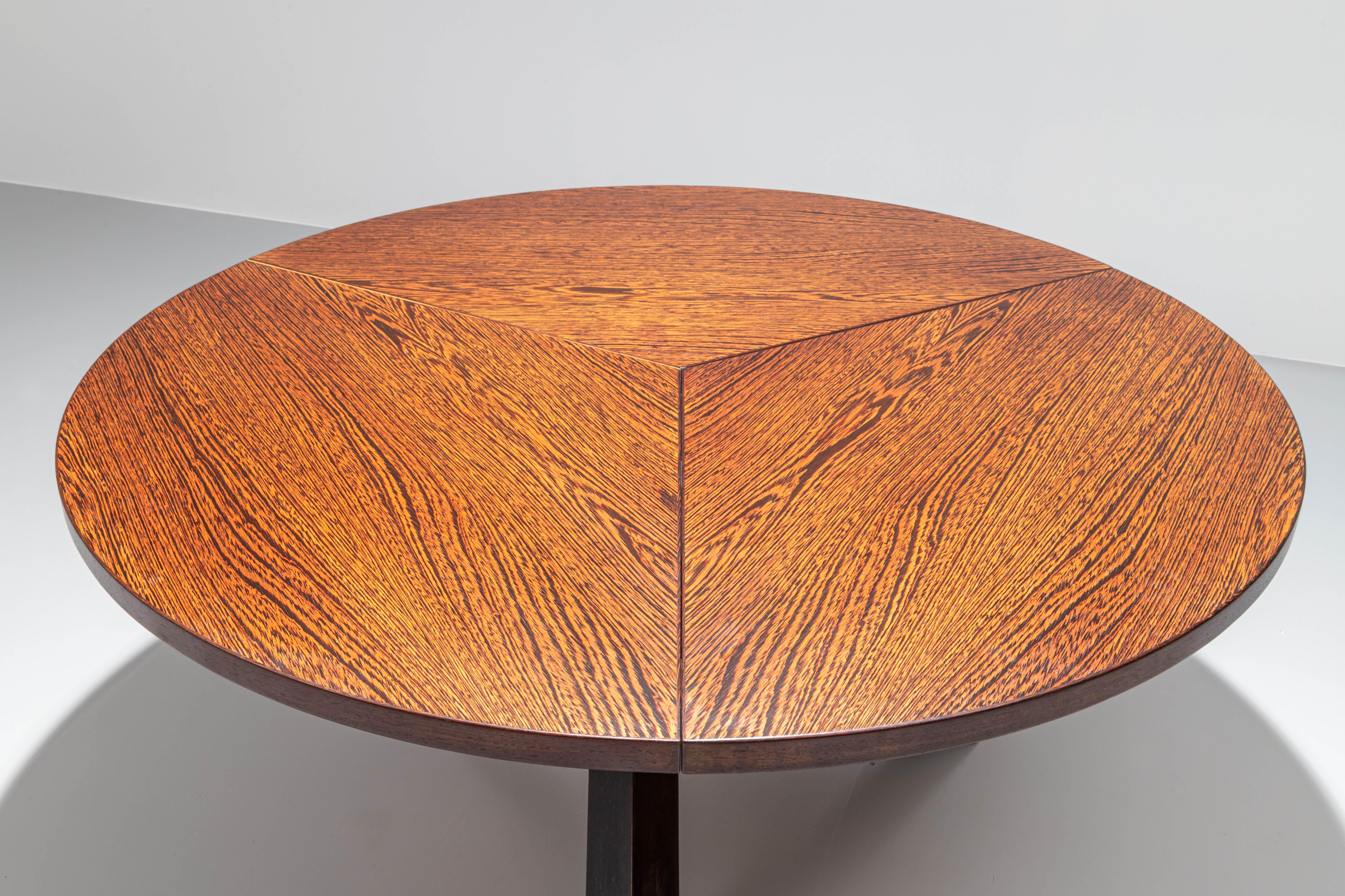 Mid-20th Century Dining Table by Martin Visser for 't Spectrum in Wengé, the Netherlands, 1960's