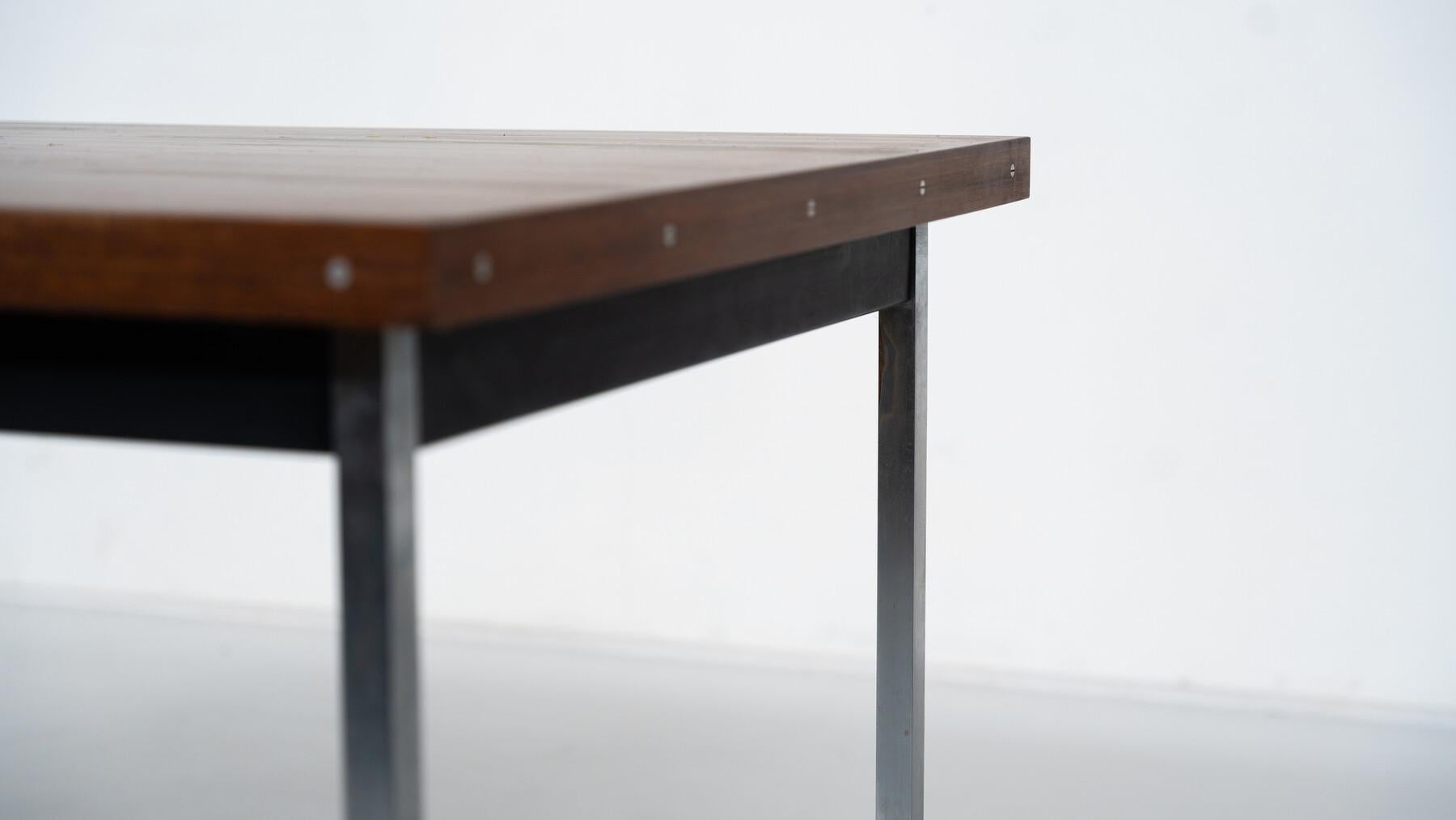 Wood Dining Table by Philippe Neerman for Decoene from The National Library For Sale