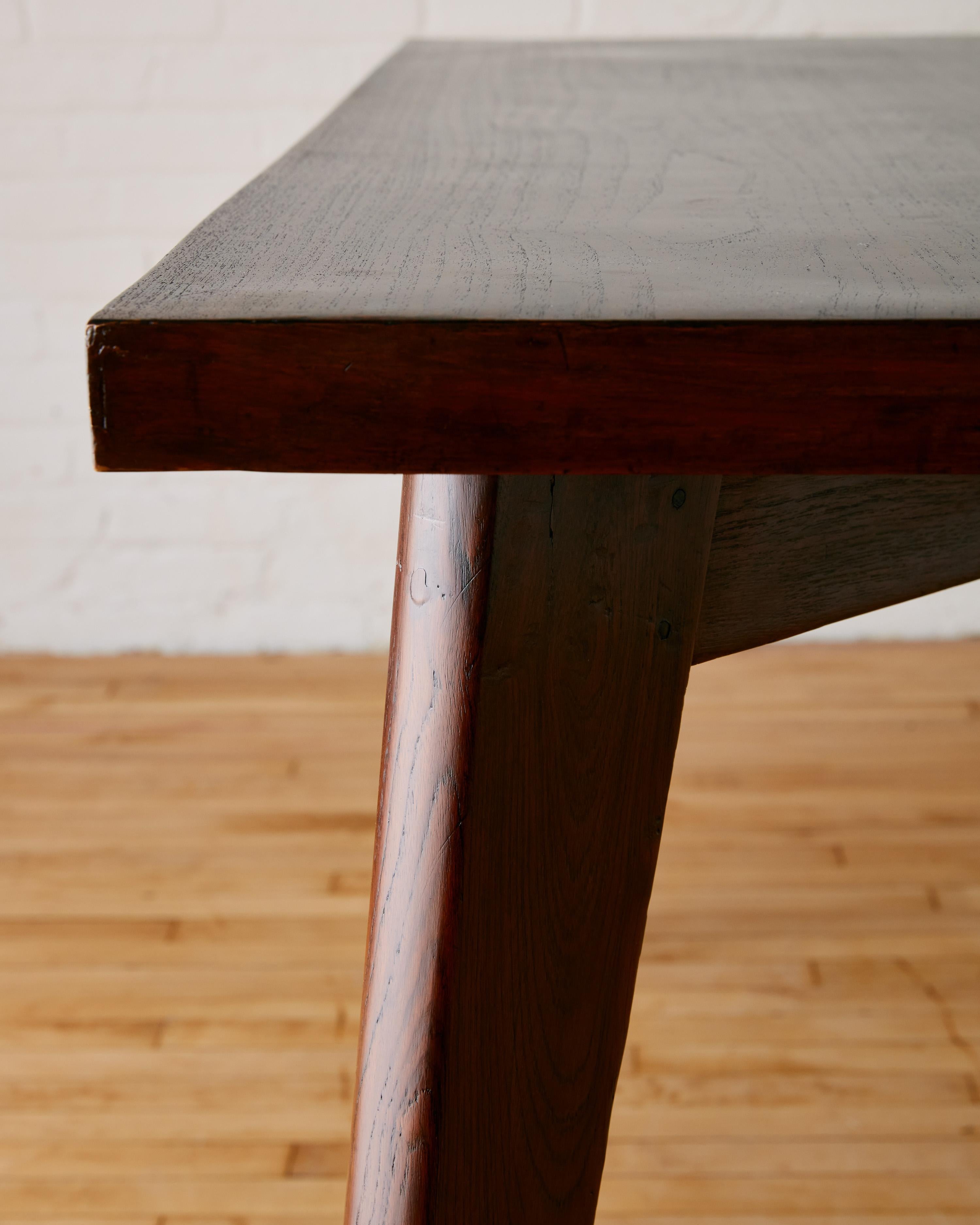 Dining Table by Pierre Jeanneret, circa 1961 (Model PJ-TA-01-A) In Good Condition For Sale In Long Island City, NY