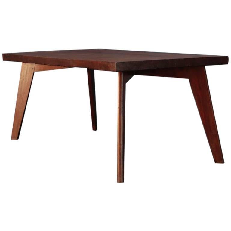 Dining Table by Pierre Jeanneret from Chandigarh, 1960s at 1stdibs