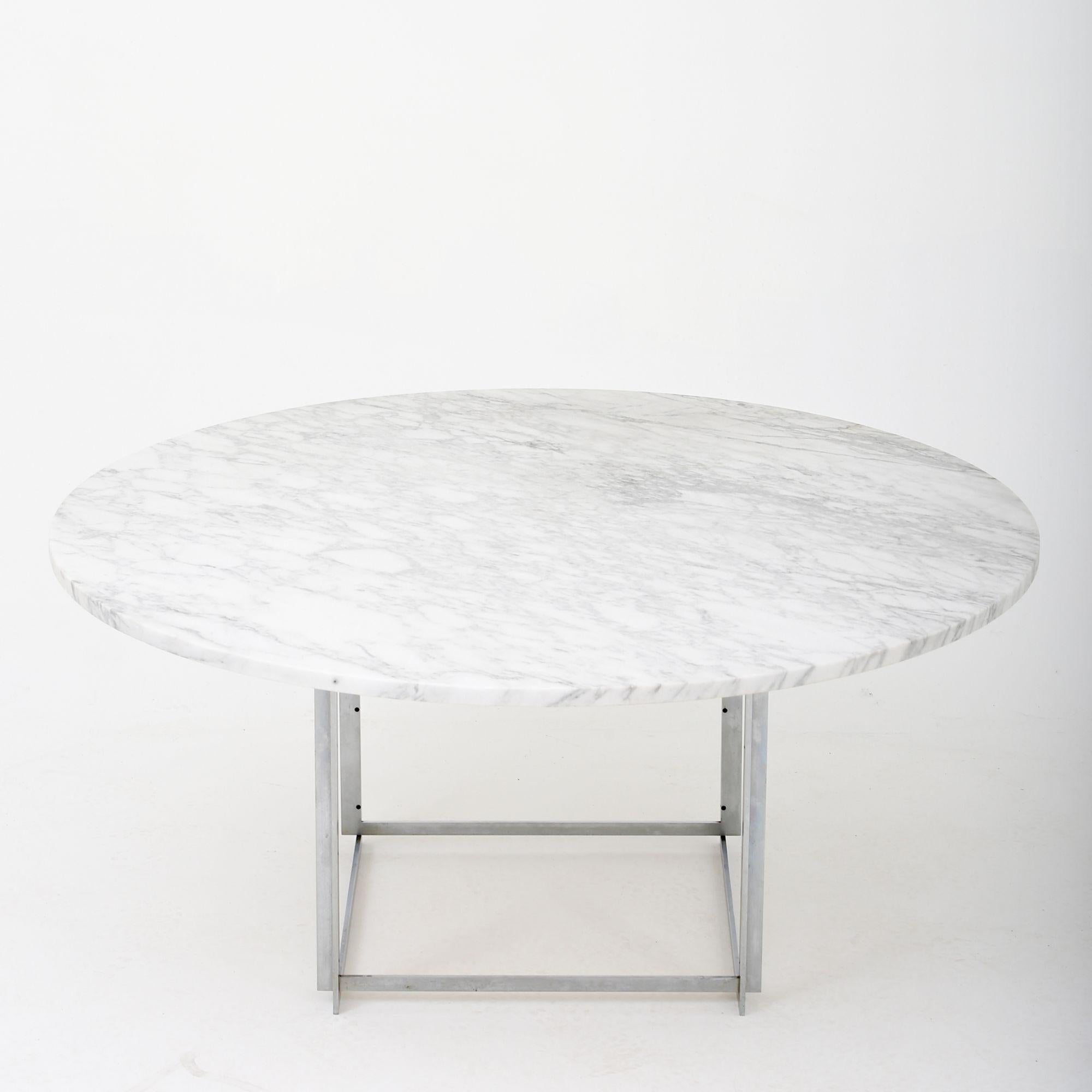 Steel Dining Table by Poul Kjærholm