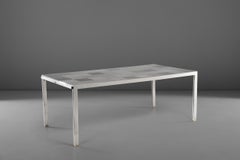 Dining Table by Ross Littell for ICF De Padova in Stainless Grey, 1970s