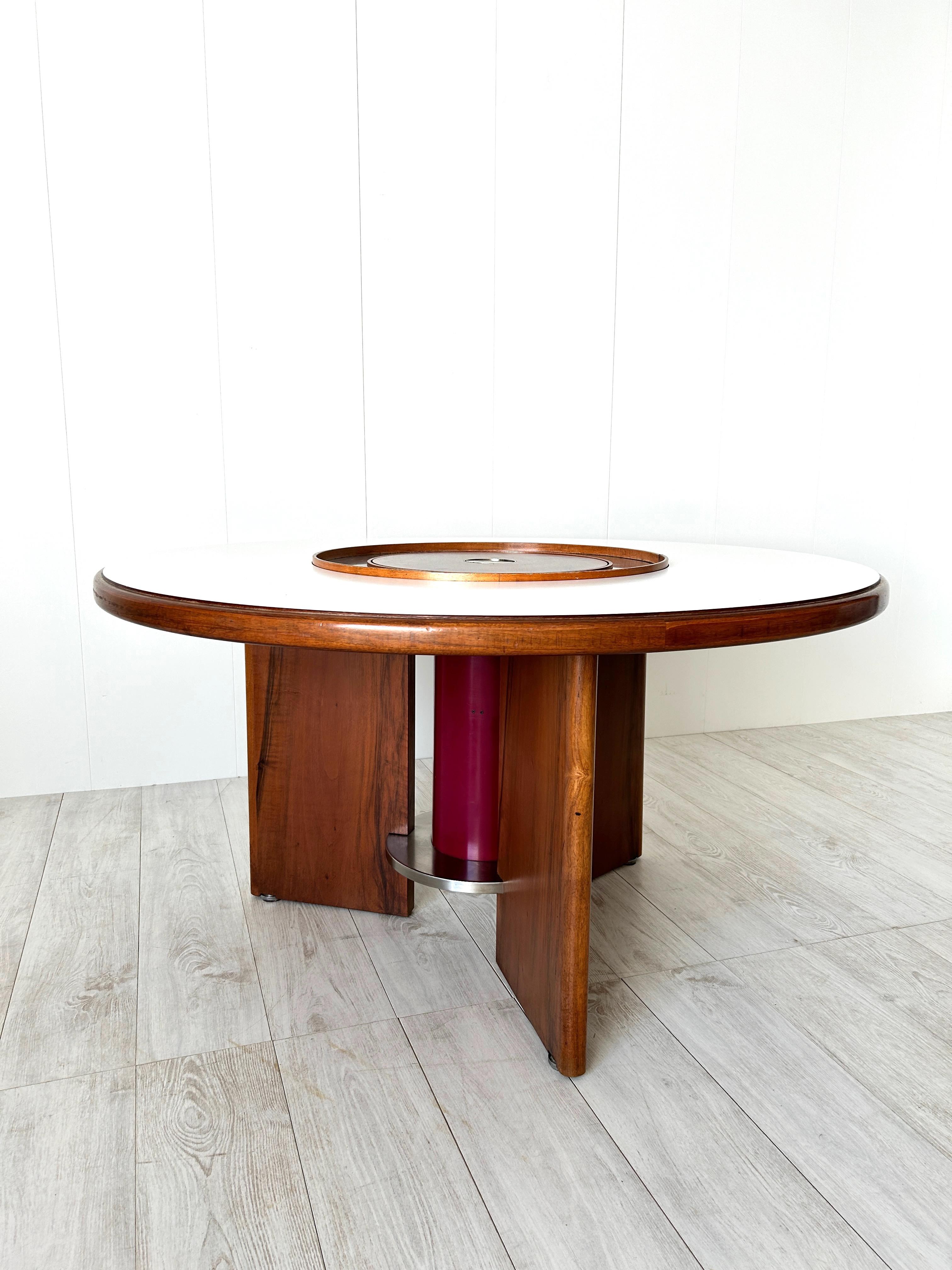 Steel Dining Table by Silvio Coppola for Bernini, 1970s