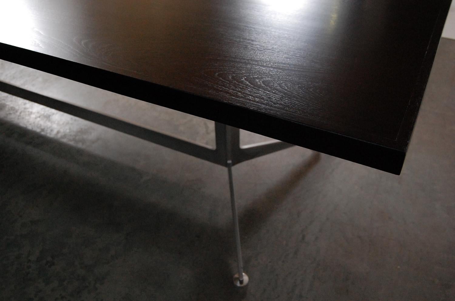 Aluminum Large Dining Table by Ward Bennett
