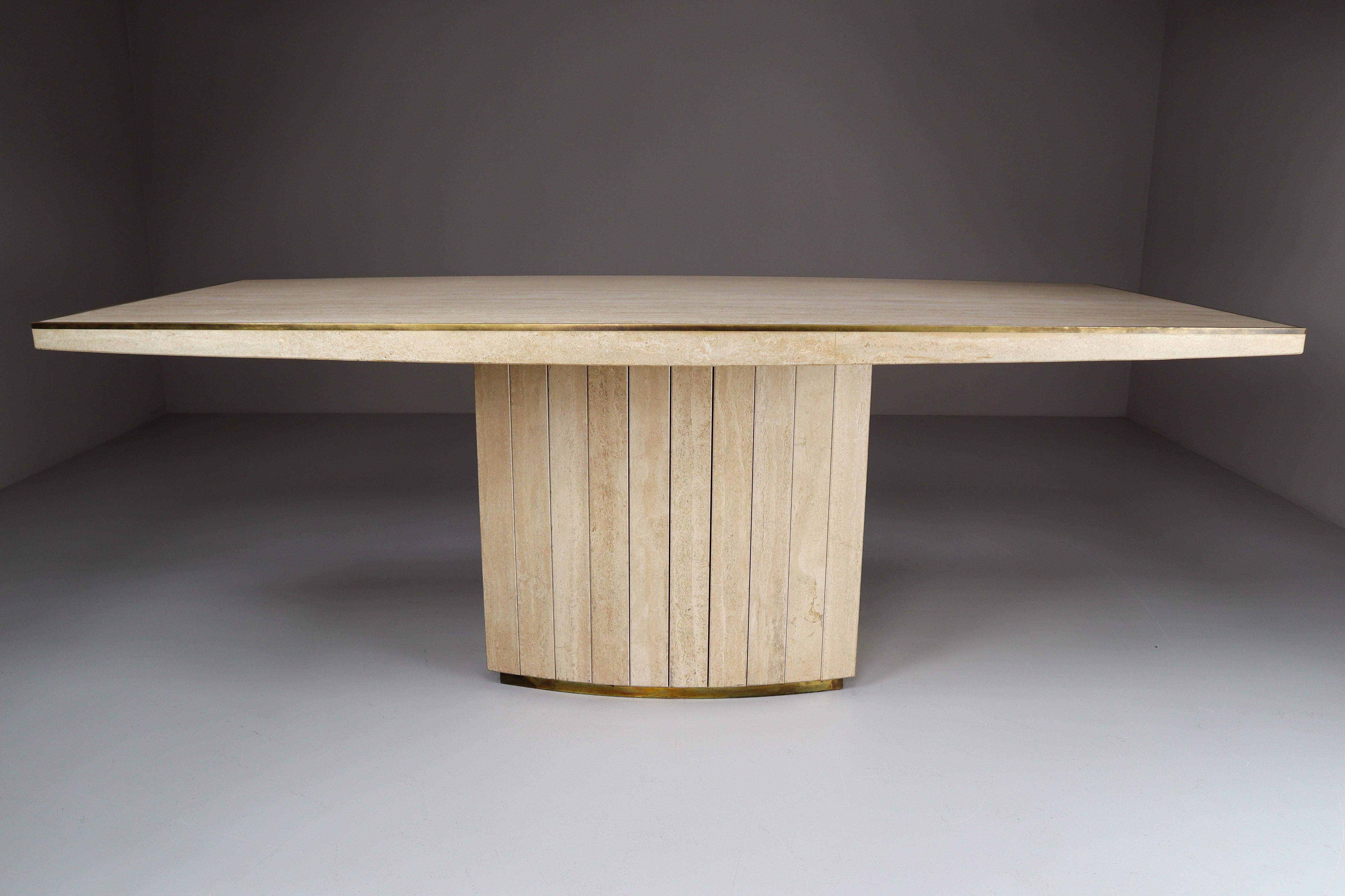 Mid-Century Modern Dining Table by Willy Rizzo for Jean Charles, France, 1970s