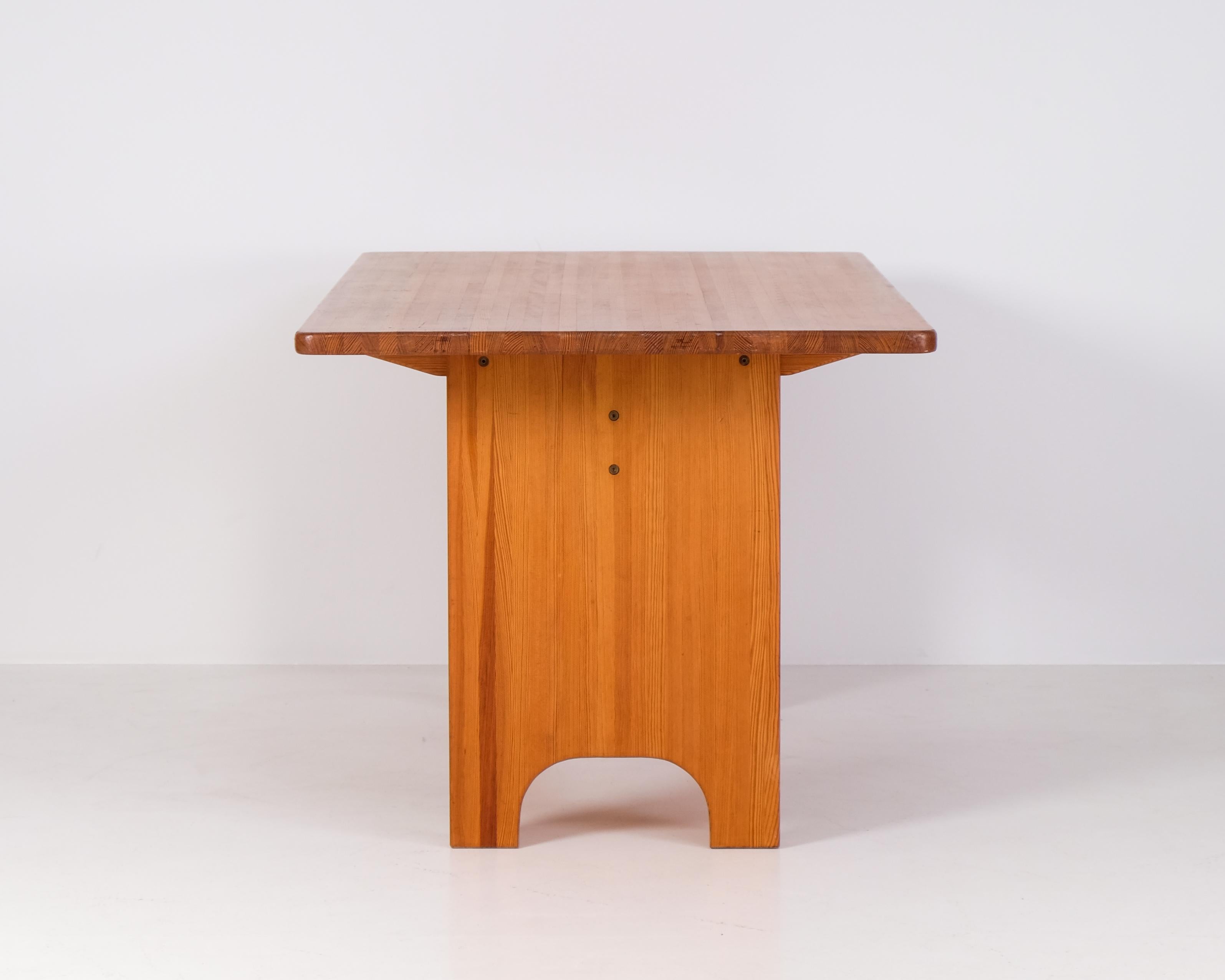 Pine Dining Table by Yngve Ekström, Sweden, 1960s For Sale