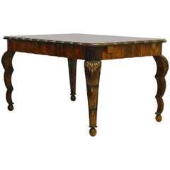 Dining Table c1910 Art Nouveau Art Deco, Rare Find Hollywood Italian Grotto