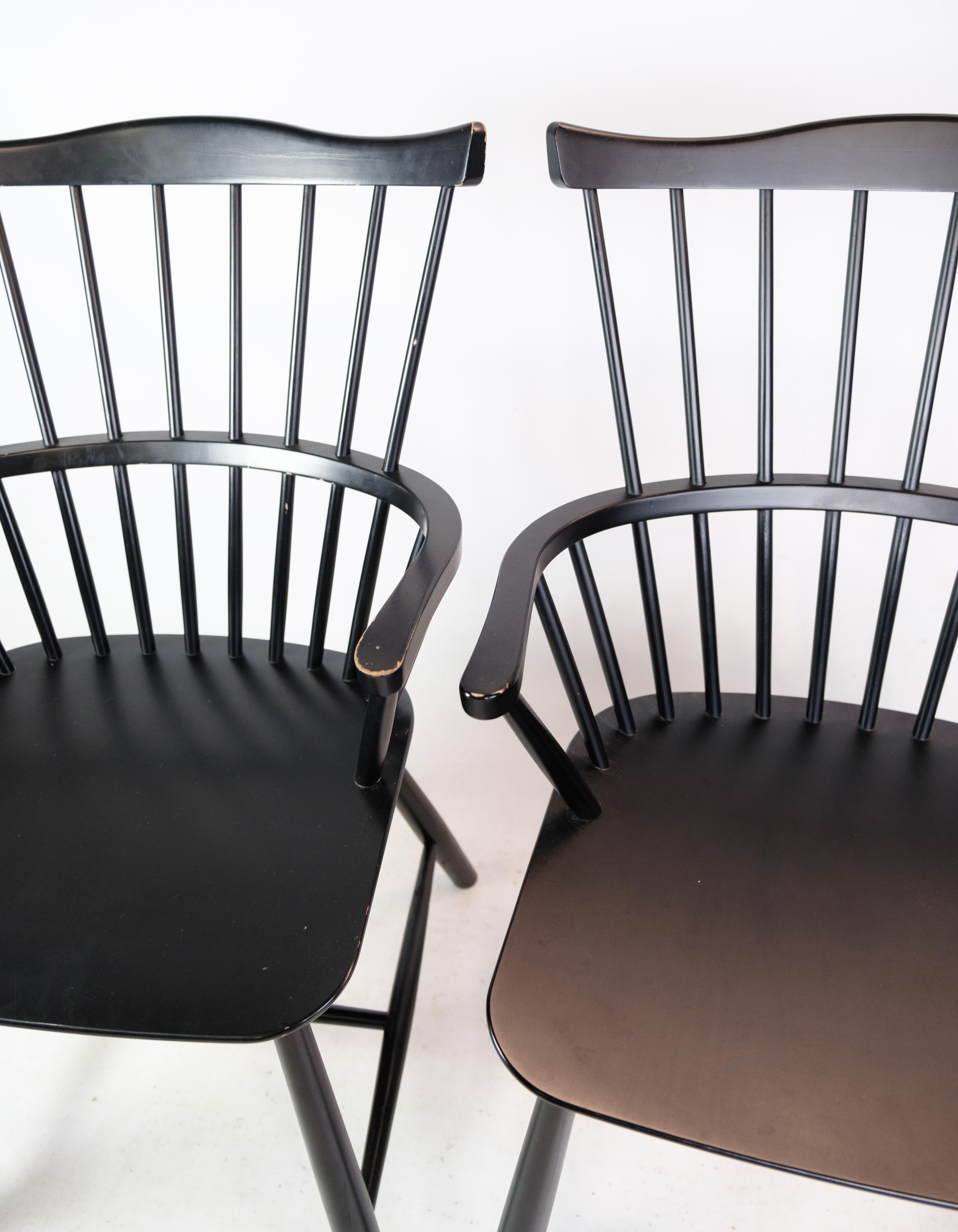 Danish Dining Table Chairs, Model J52B, Beech Wood, FDB Møbler