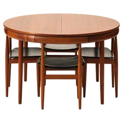 Table et chaises de salle à manger "Roundette" par Hans Olsen pour Frem Røjle, Danemark, années 1960