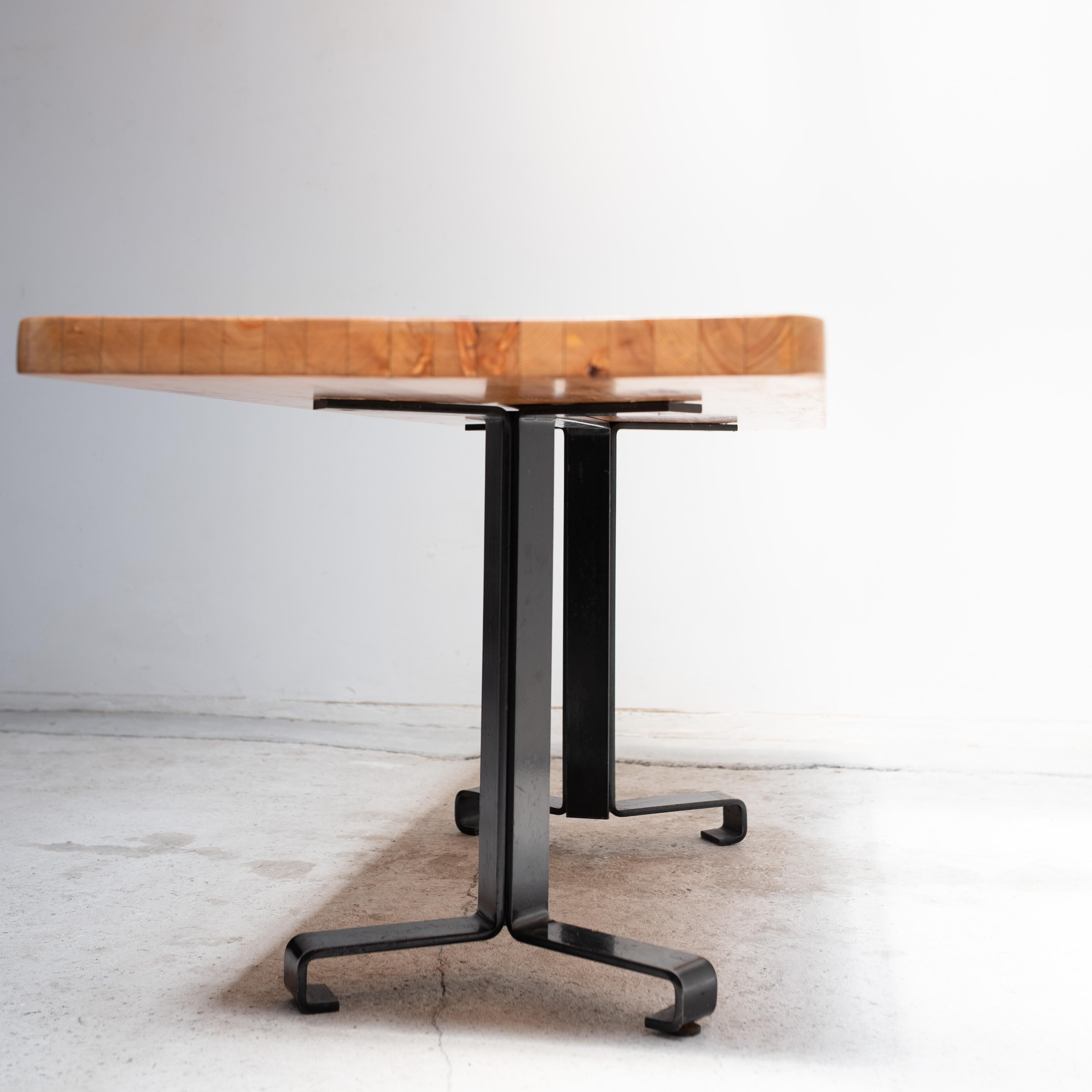 Late 20th Century Dining Table, Charlotte Perriand, Les arcs 1800 , 1970s For Sale