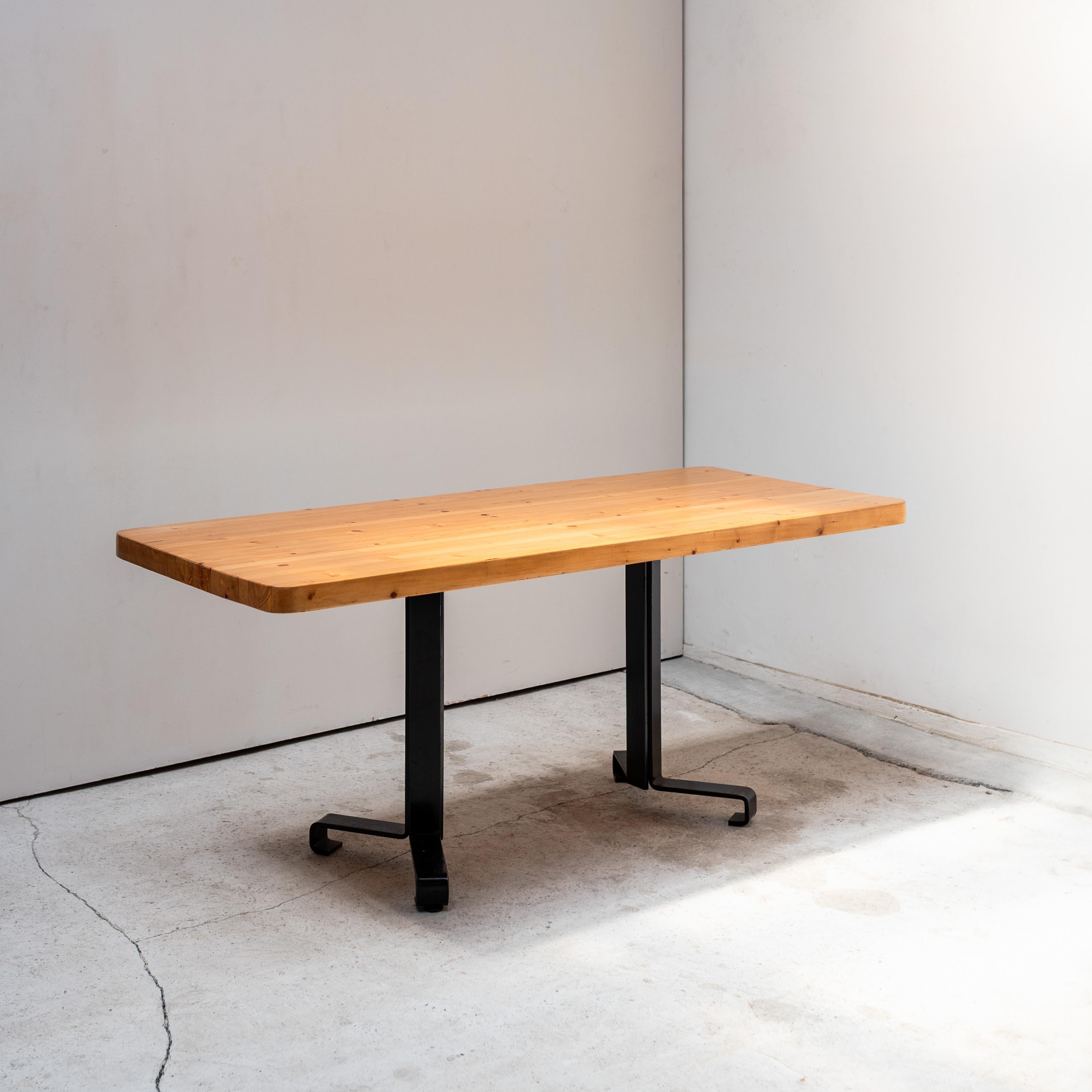 Dining Table, Charlotte Perriand, Les arcs 1800 , 1970s For Sale 1