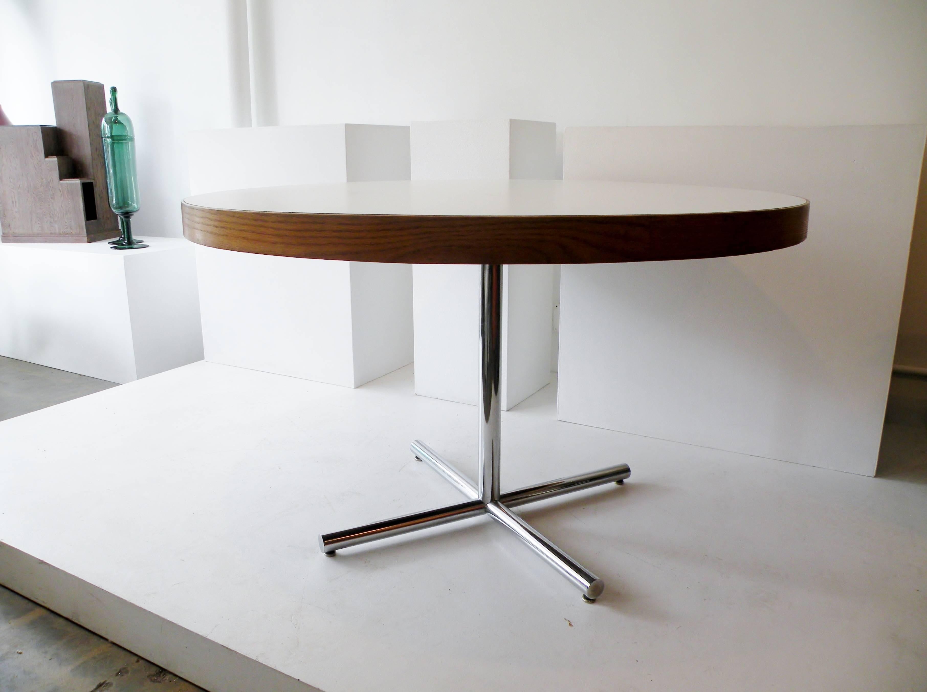 Dining Table Chrome Teak 5