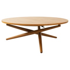 Dining Table Coffee Table 1950s Jürg Bally Switzerland height-adjustable oak