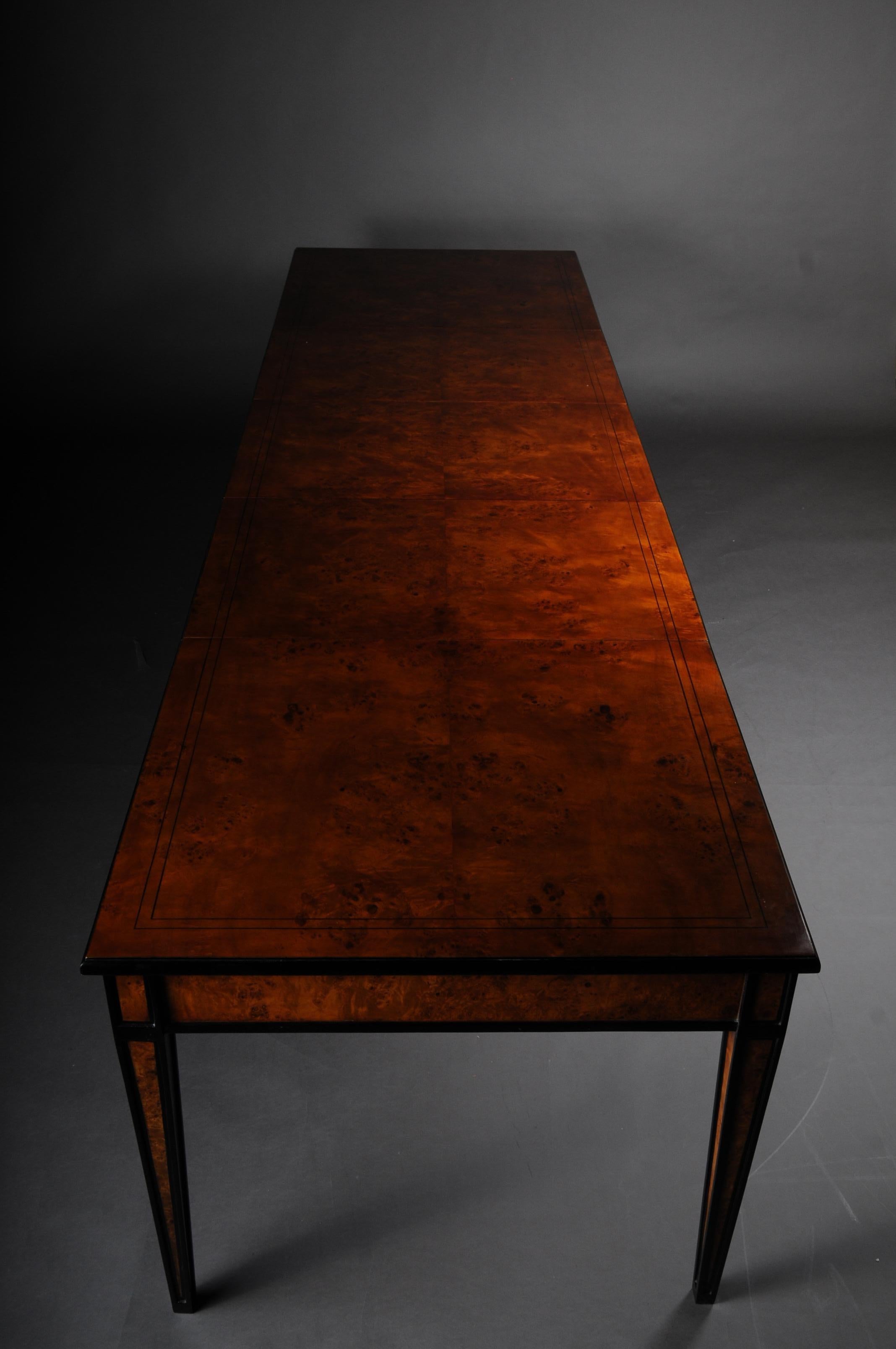 Dining Table / Conference Table, Extendable in Biedermeier Style, Maple For Sale 5