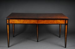 Dining Table / Conference Table, Extendable in Biedermeier Style, Maple