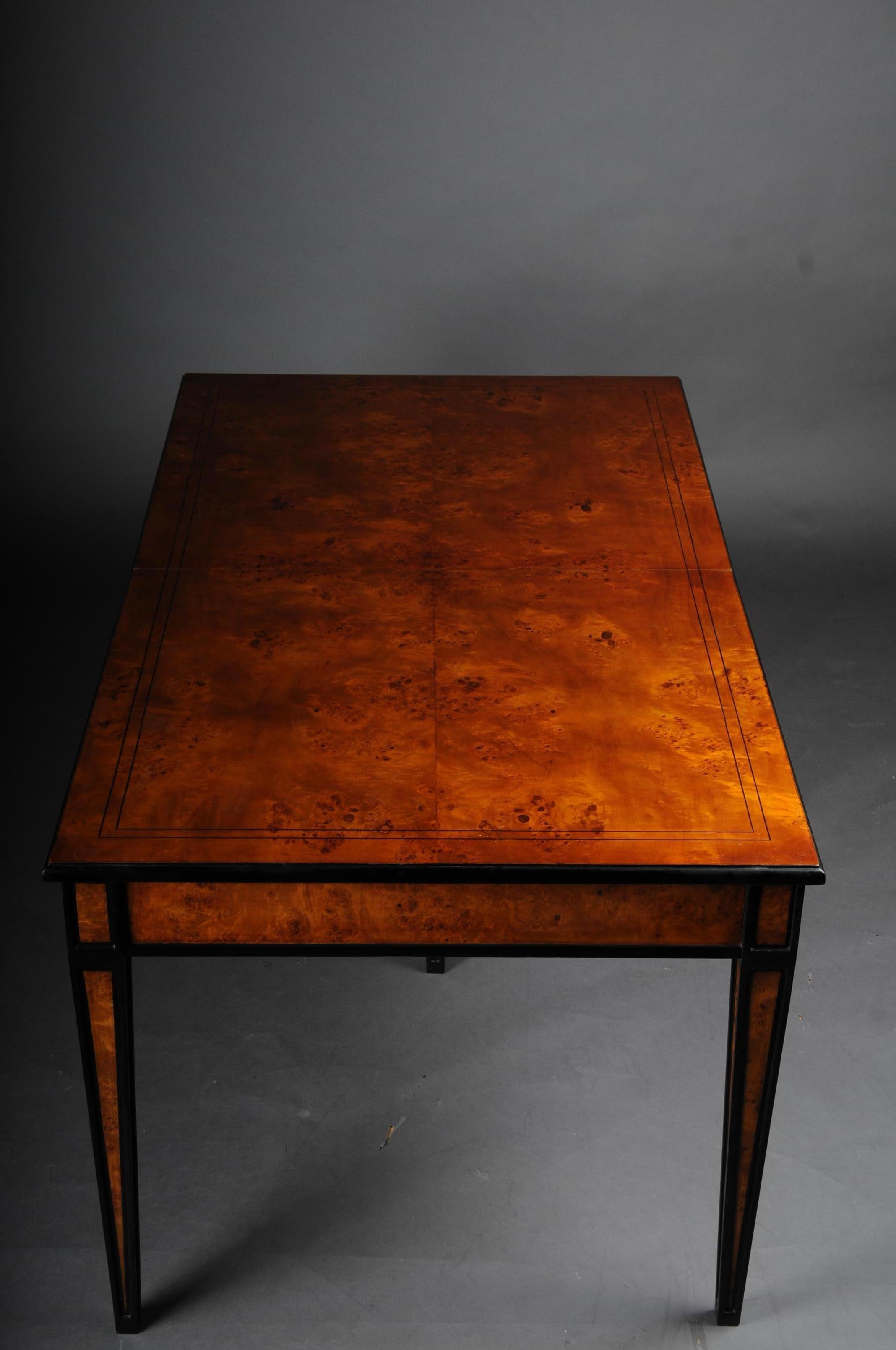 Dining Table / Conference Table, Extendable in Biedermeier Style, Maple In Good Condition In Berlin, DE