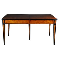 Used Dining Table / Conference Table, Extendable in Biedermeier Style, Maple