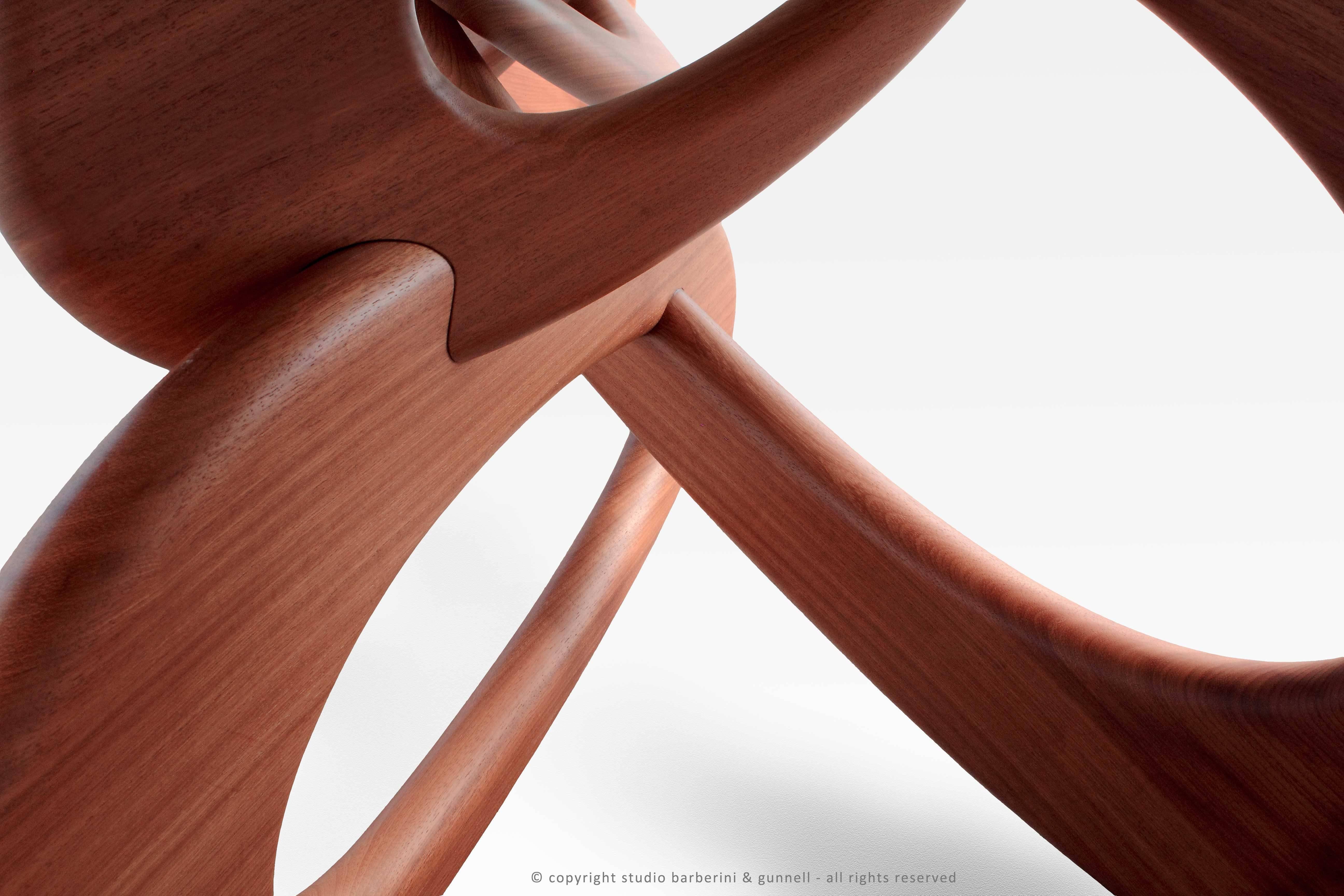 Esstisch Massivholz Mahagoni Sammlerstück Design Handgefertigt Italien im Angebot 1