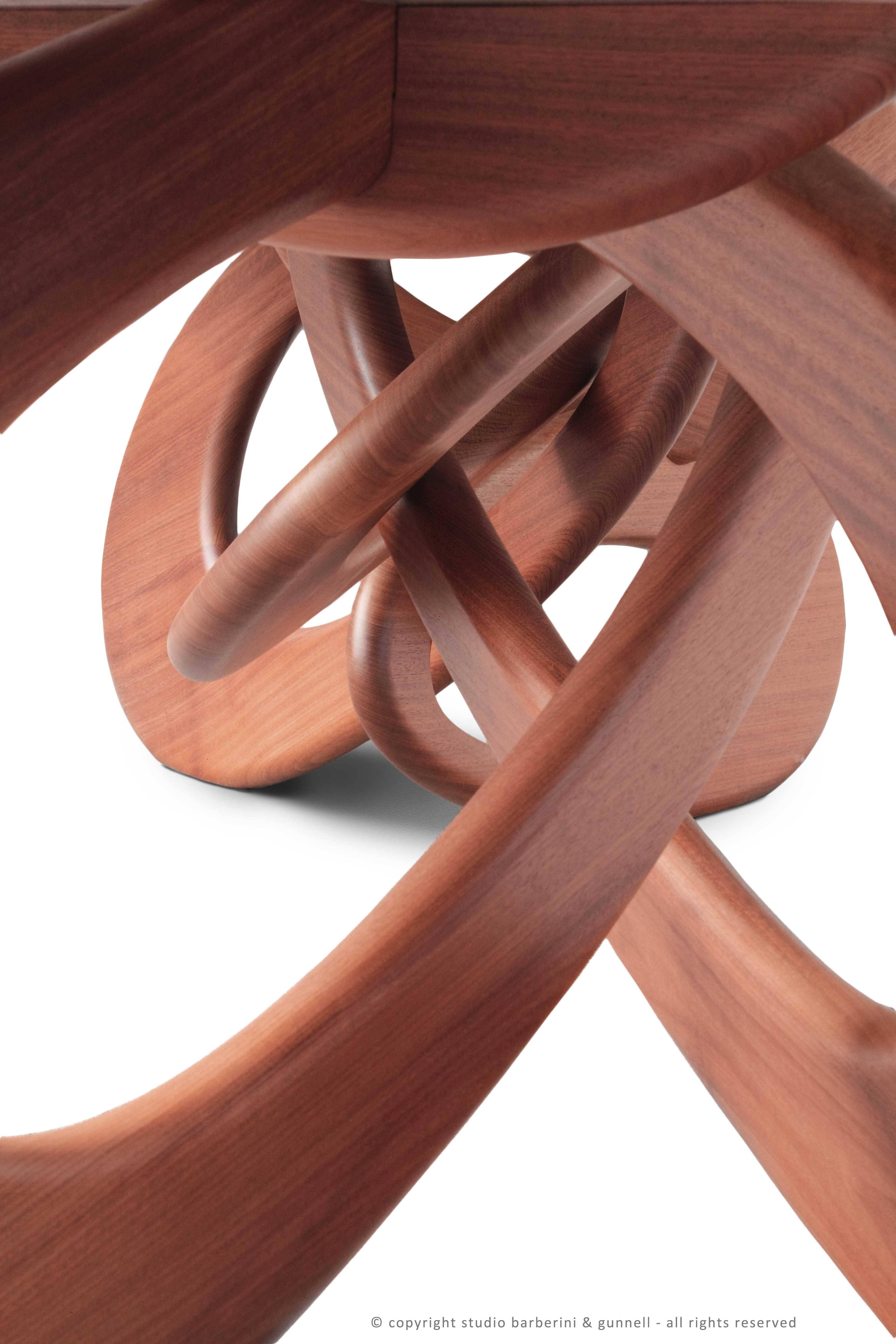Esstisch Massivholz Mahagoni Sammlerstück Design Handgefertigt Italien im Angebot 2