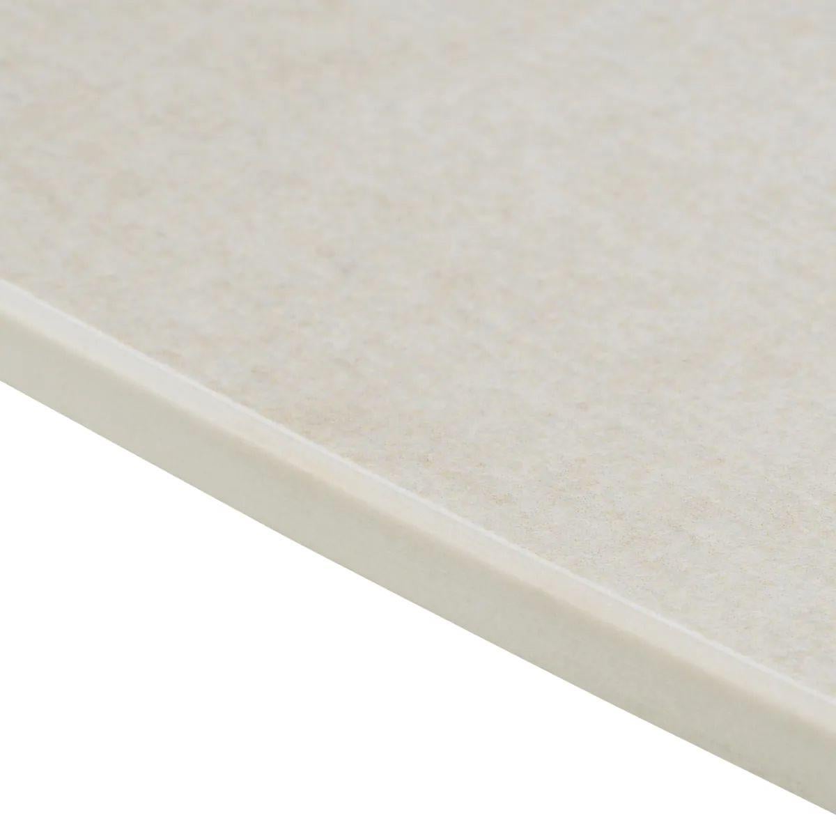 Contemporary Dining Table – Cream Ceramic Top with Sand Finish For Sale