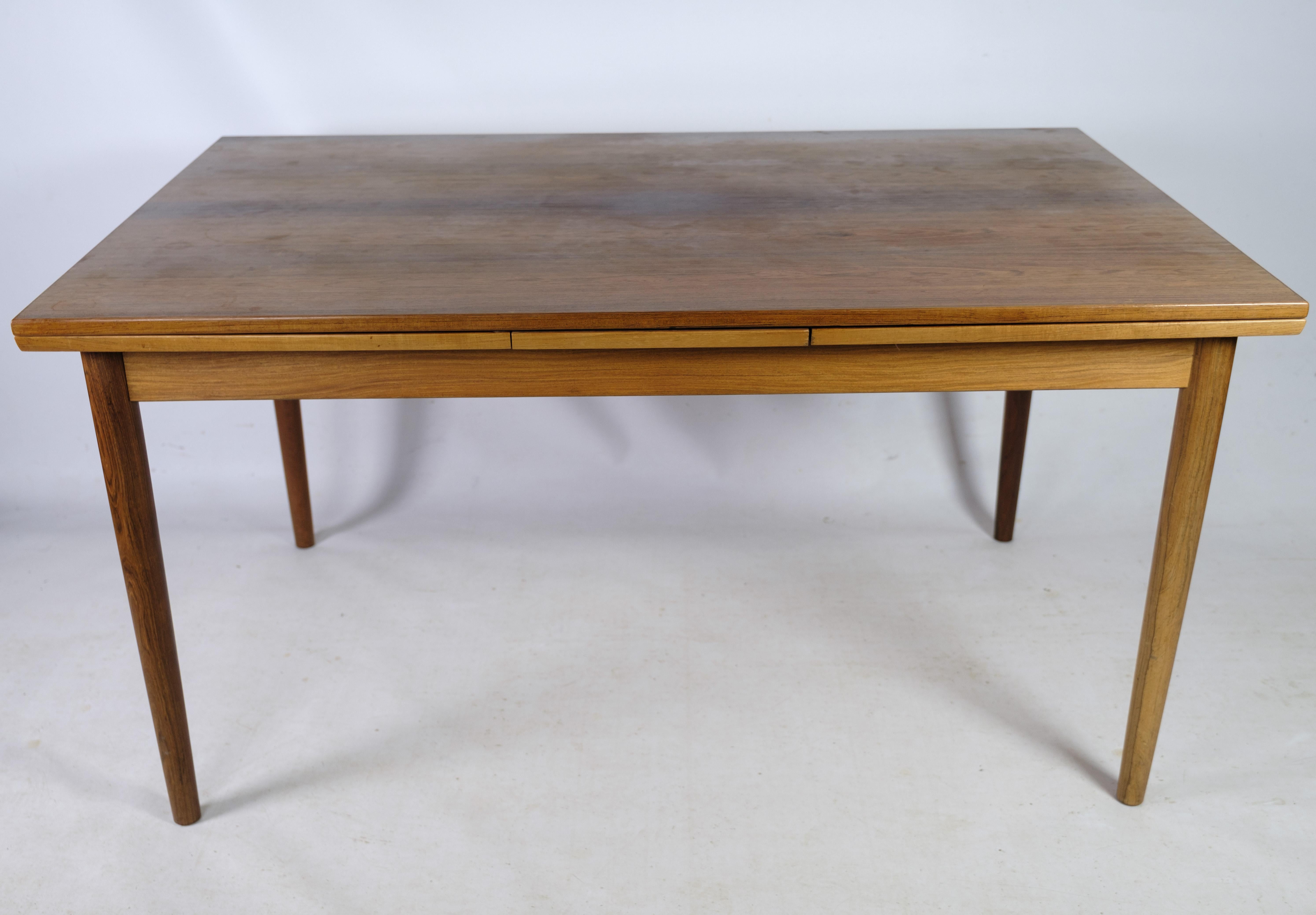 Dining Table, Danish Design, Rosewood, Dutch Extensions, 1960s For Sale 3
