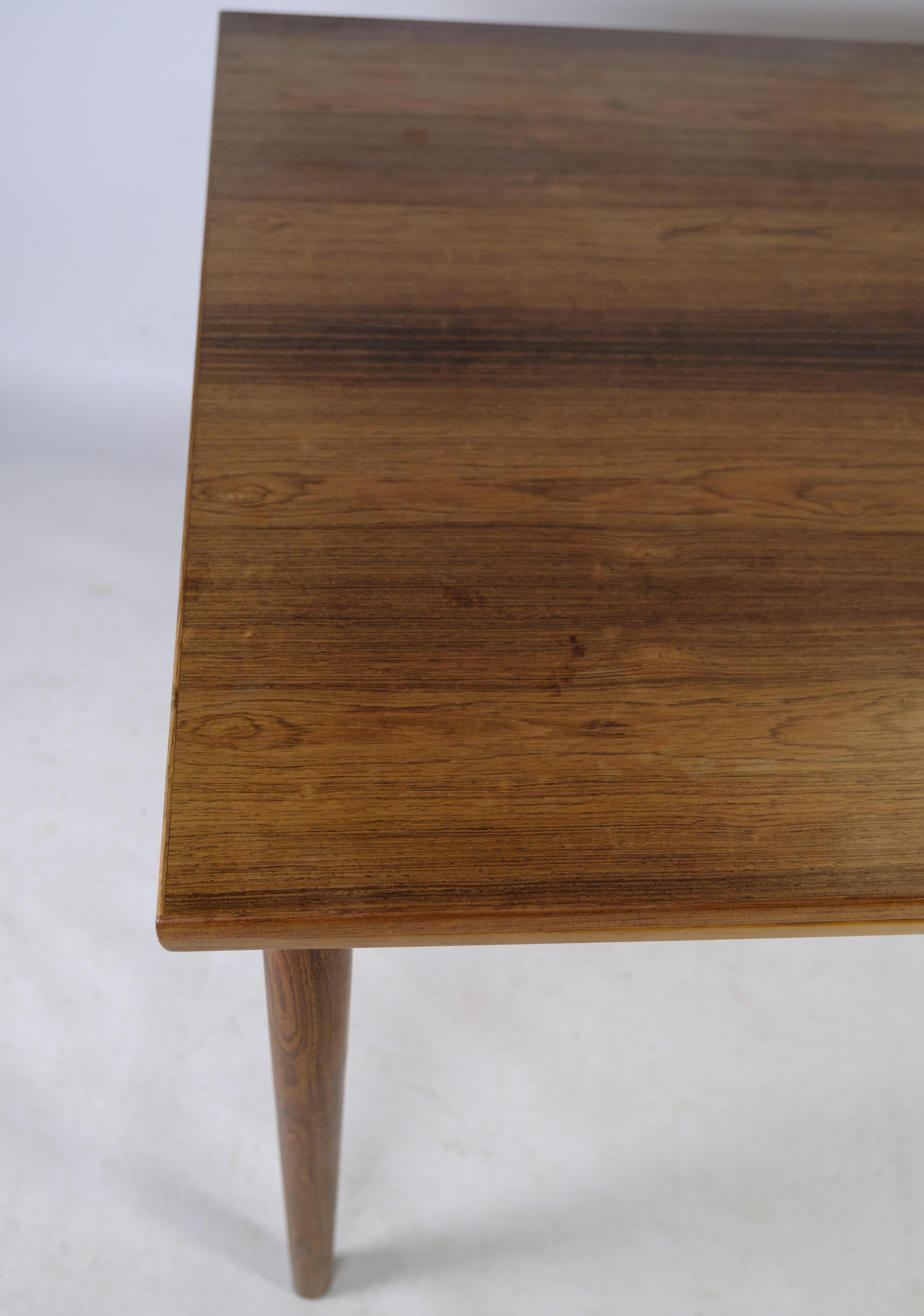 Mid-Century Modern Dining Table, Danish Design, Rosewood, Dutch Extensions, 1960s For Sale