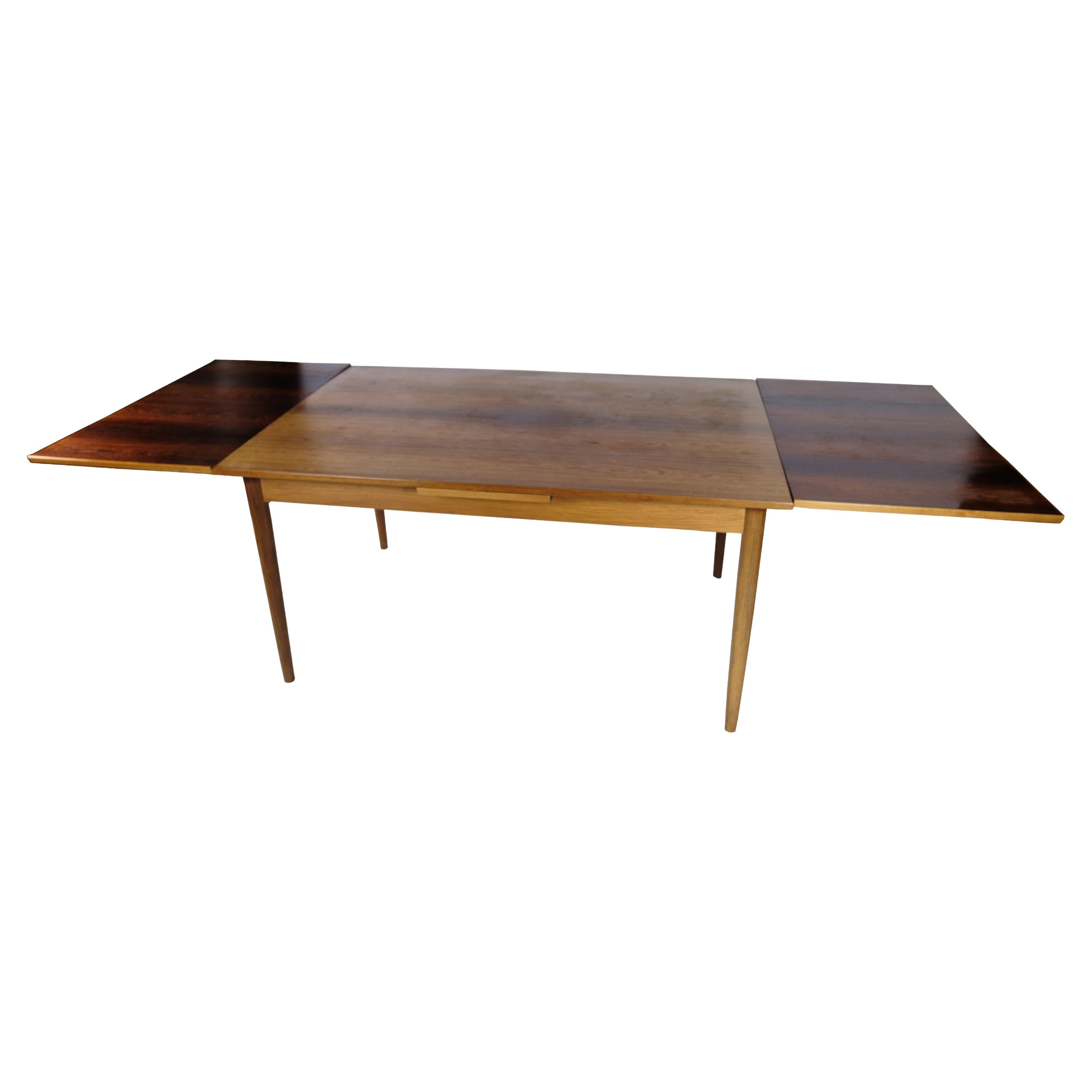Dining Table, Danish Design, Rosewood, Dutch Extensions, 1960s For Sale