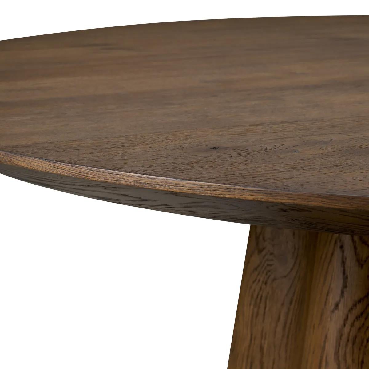 XXIe siècle et contemporain Table de salle à manger - Placage chêne brun foncé en vente