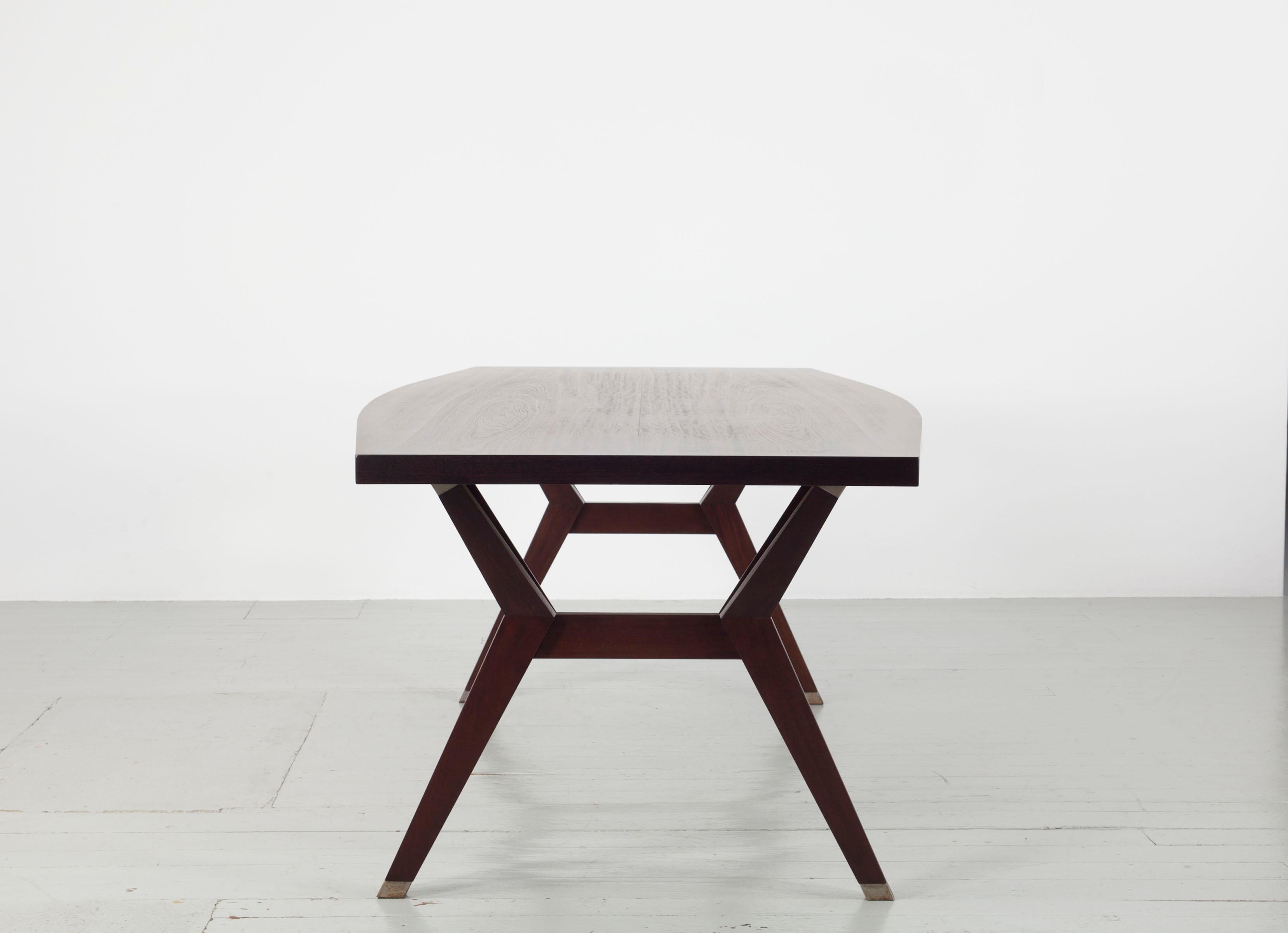 Wood Dining Table, Design by Ico Parisi, Manufactured by MIM