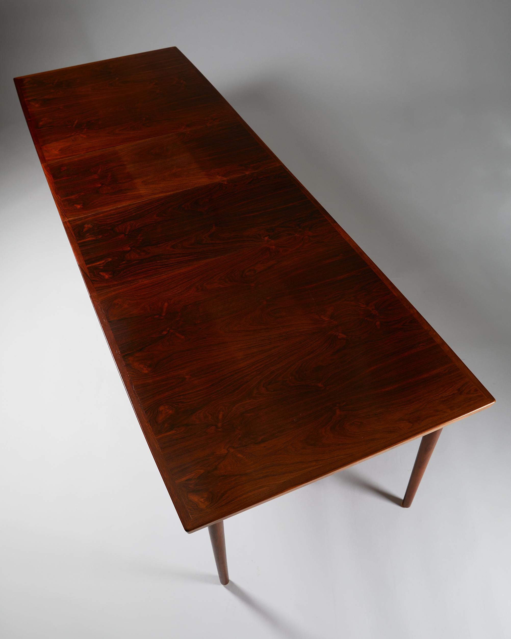 Rosewood Dining Table Designed by Arne Vodder for Sibast, Denmark, 1960's