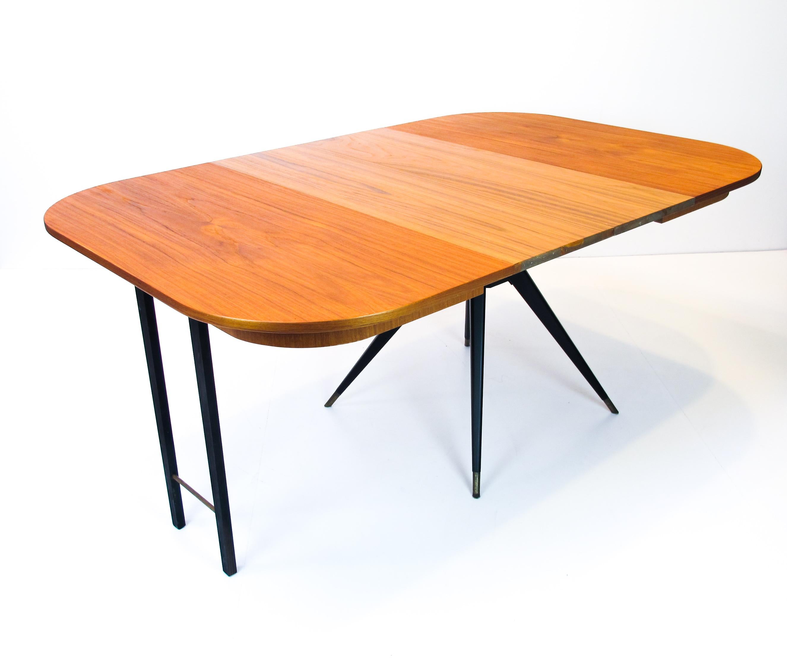 Oiled Bengt Ruda dining table , 1950s For Sale