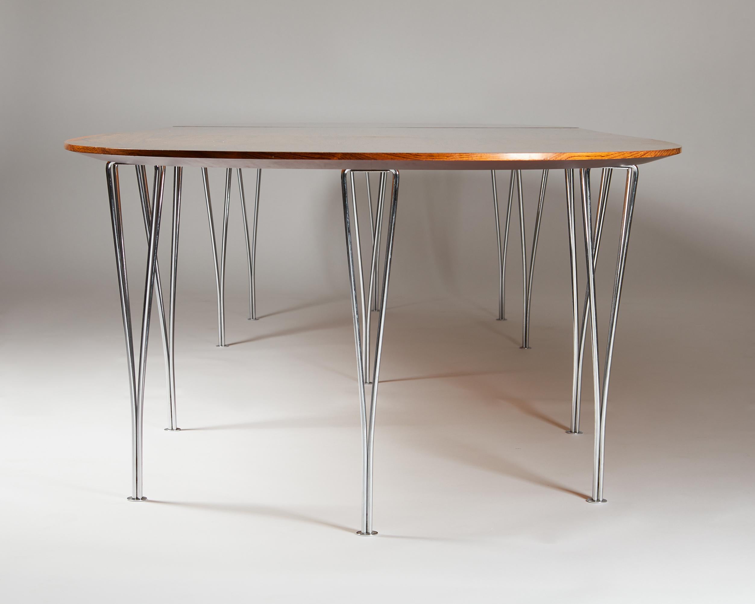 Dining Table Designed by Bruno Mathsson and Piet Hein, Denmark, 1980s In Good Condition In Stockholm, SE
