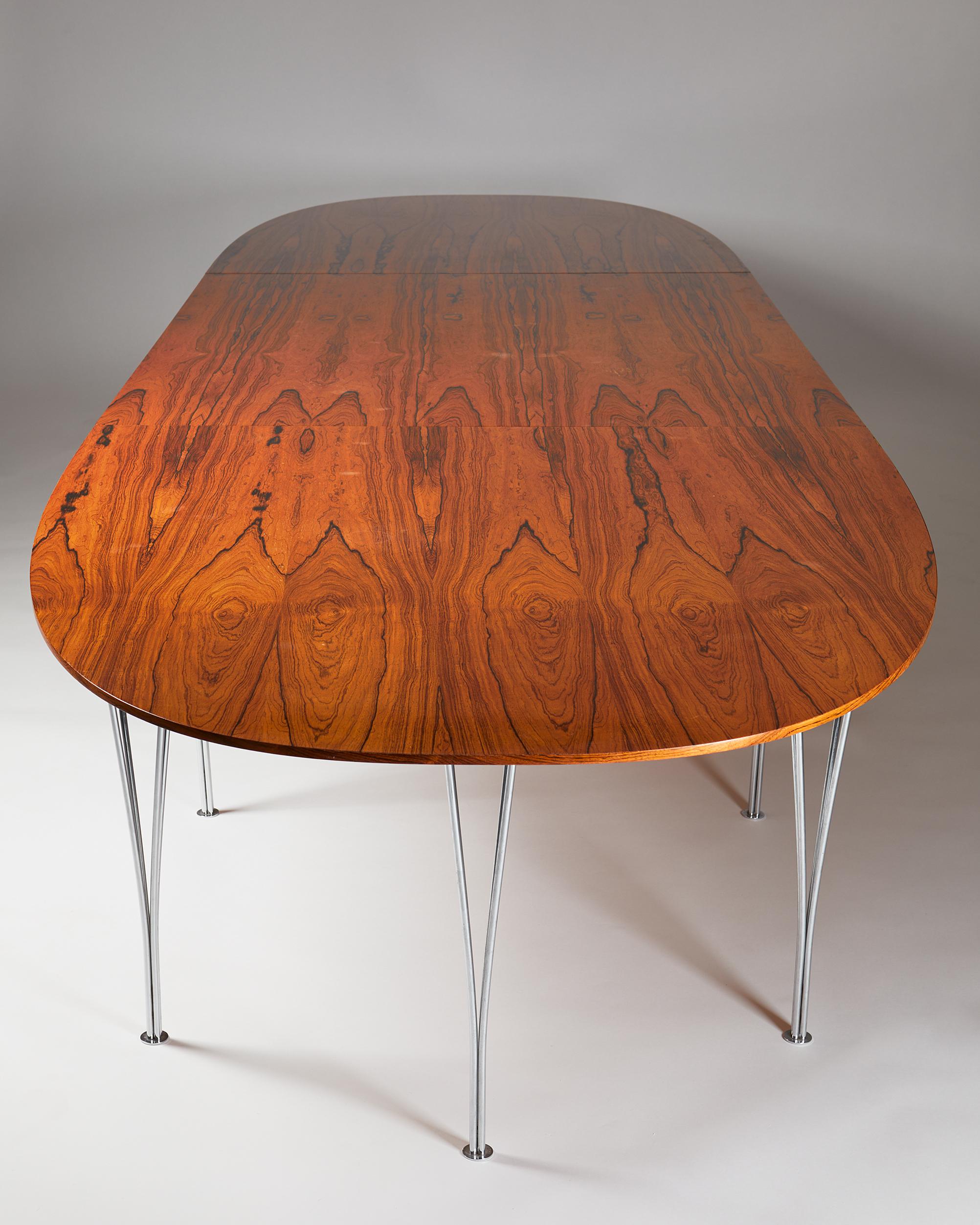 Dining Table Designed by Bruno Mathsson and Piet Hein, Denmark, 1980s 1