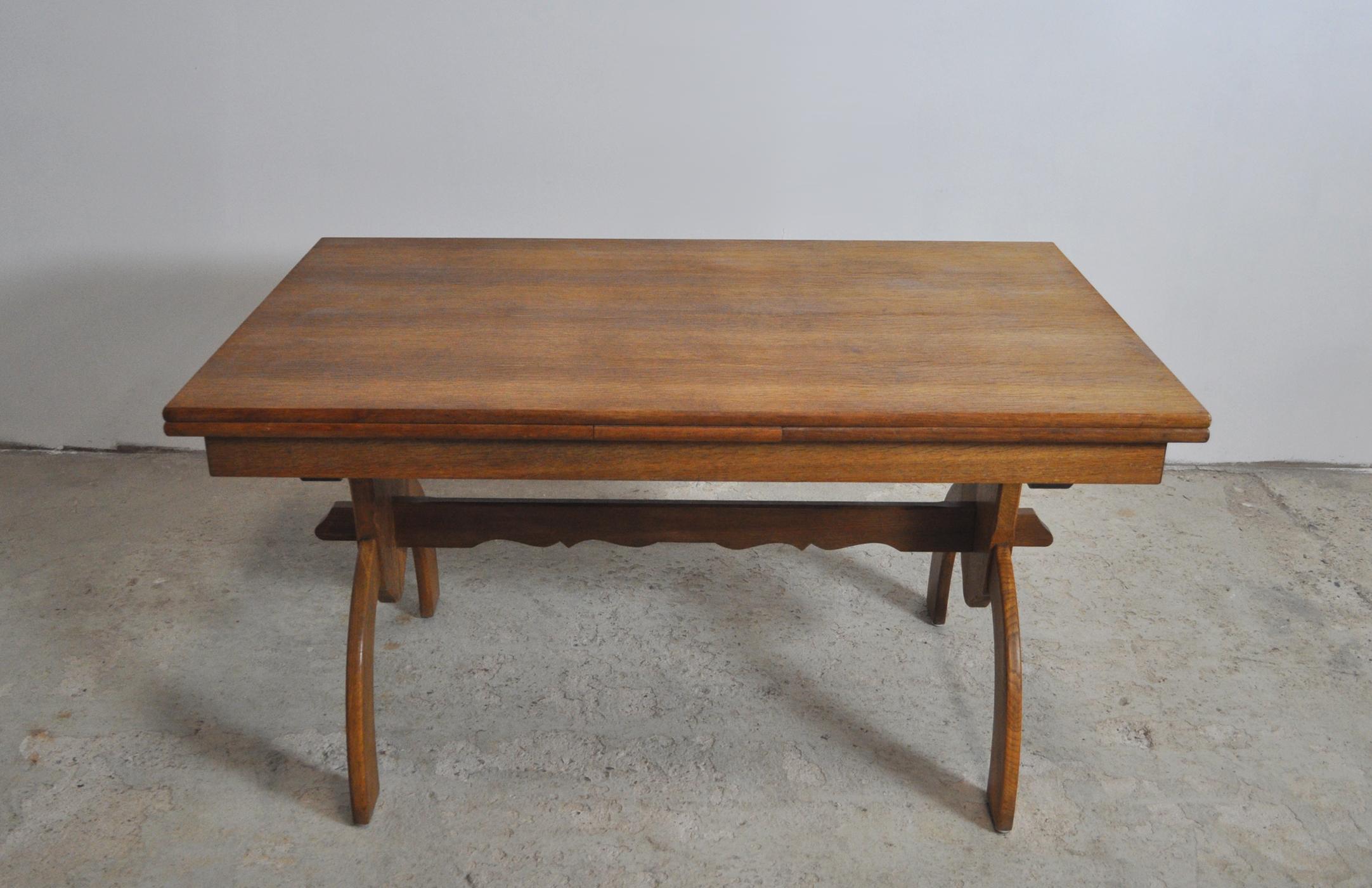 Oak Dining Table Designed by Henning Kjærnulf for EG Kvalitetsmøbel For Sale