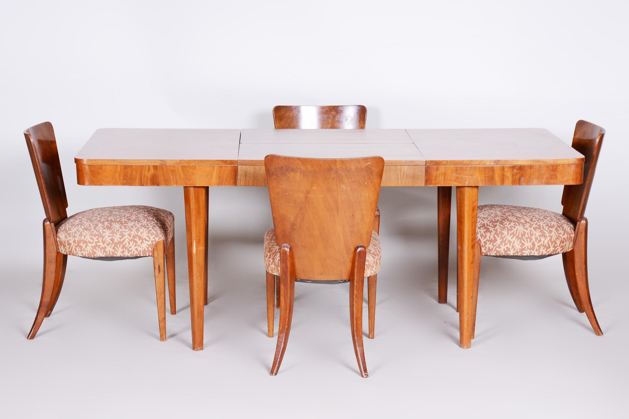 Czech Dining Table, Designed by Jindrich Halabala, 1940s, Made by Up Závody For Sale